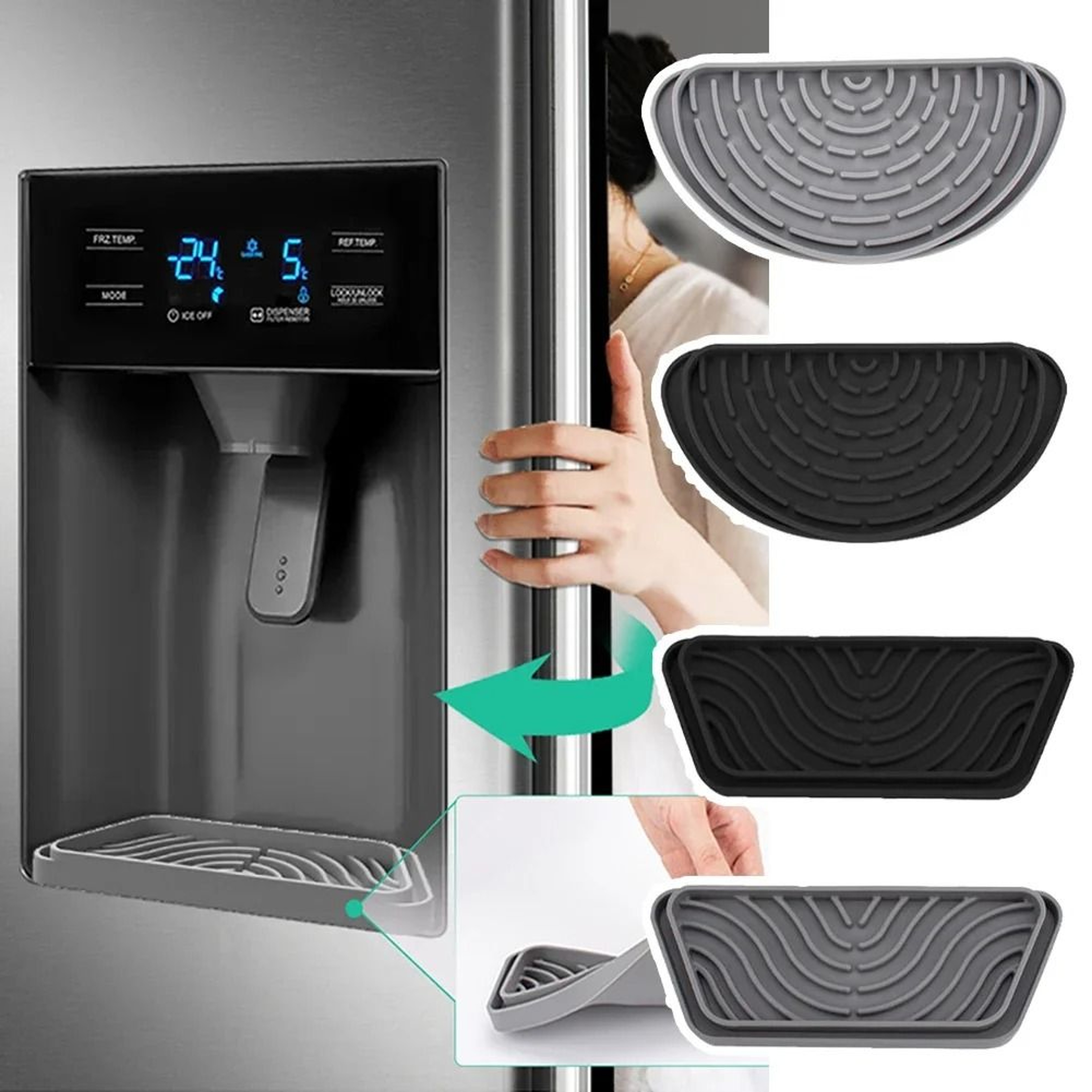 Cuttable Silicone Water Dispenser Drip Tray 7