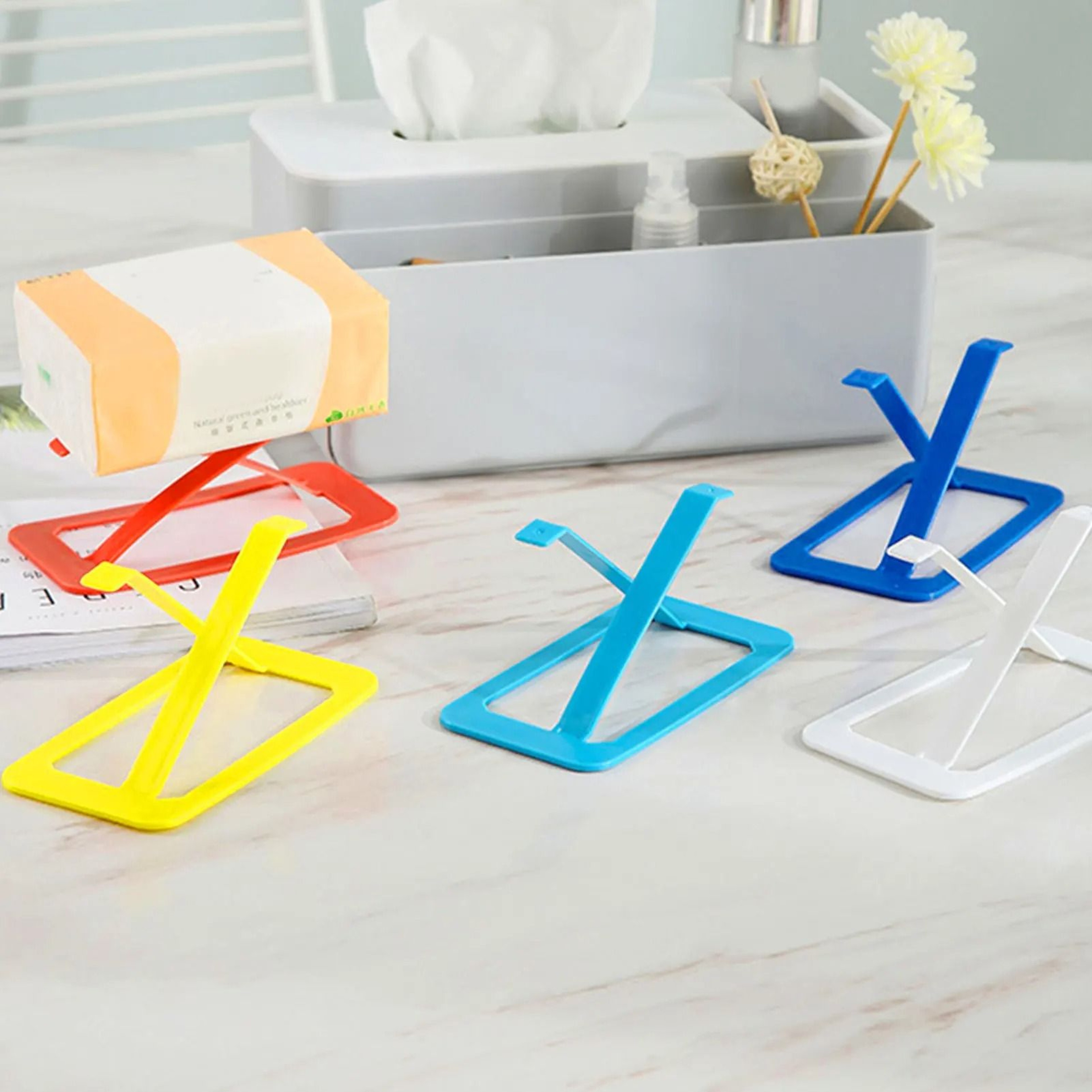 Automatic Tissue Box Spring Holder For Easy Paper Access 3