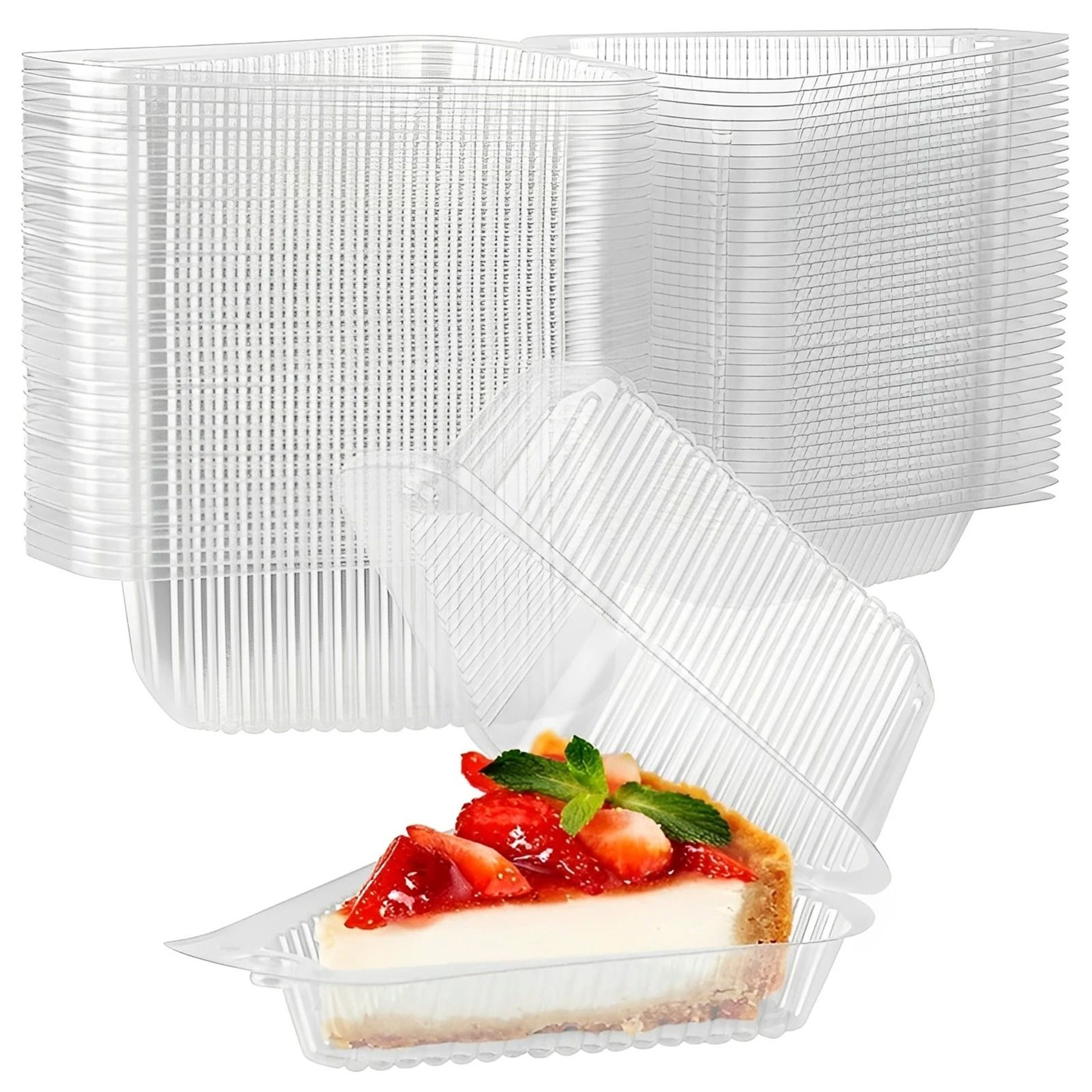 150 Piece Clear Cake Slice Container Set for Desserts – view 1