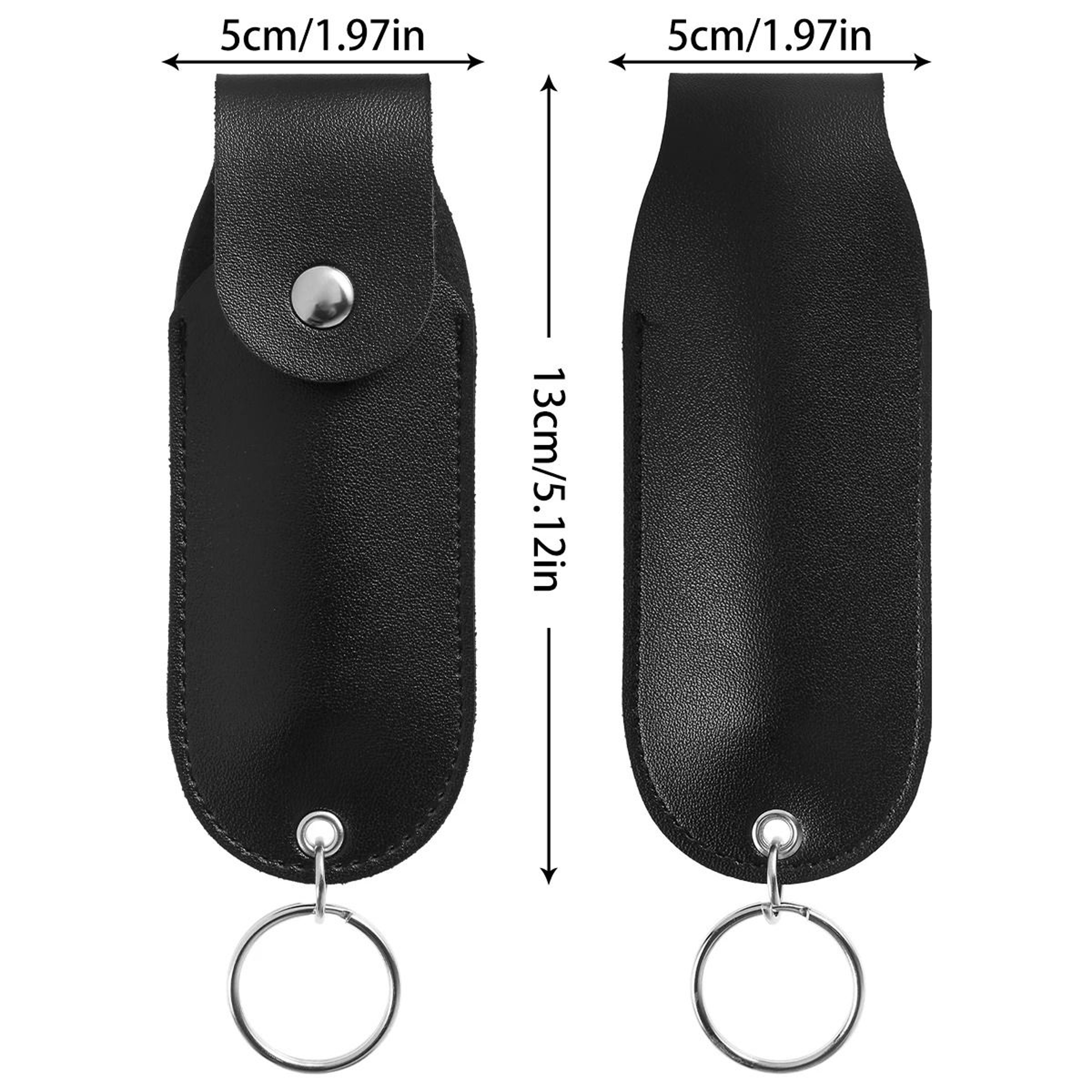PU Leather Pepper Spray Pouch Keychain Holder 1