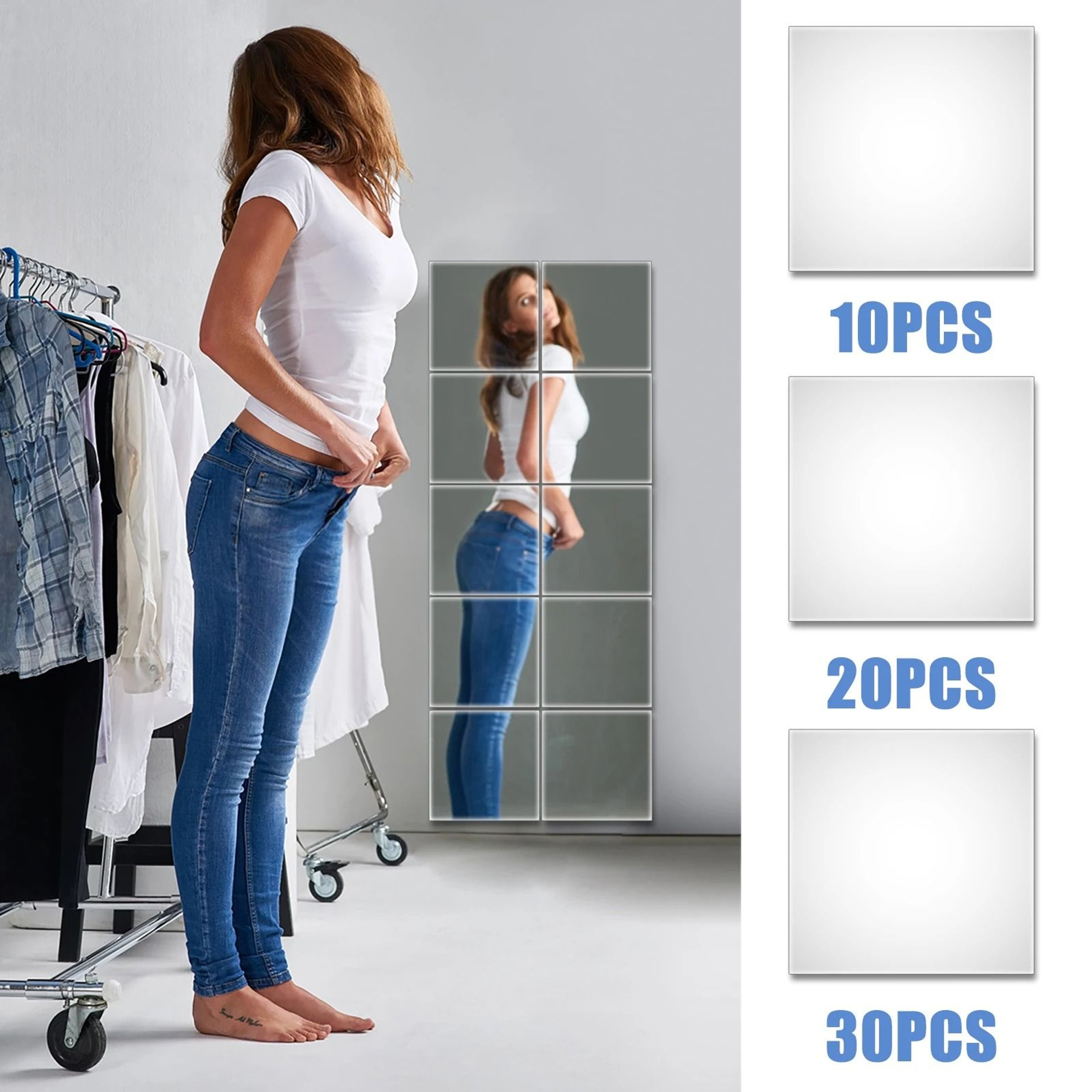 Self Adhesive Mirror Sheets For DIY Wall Decor 0