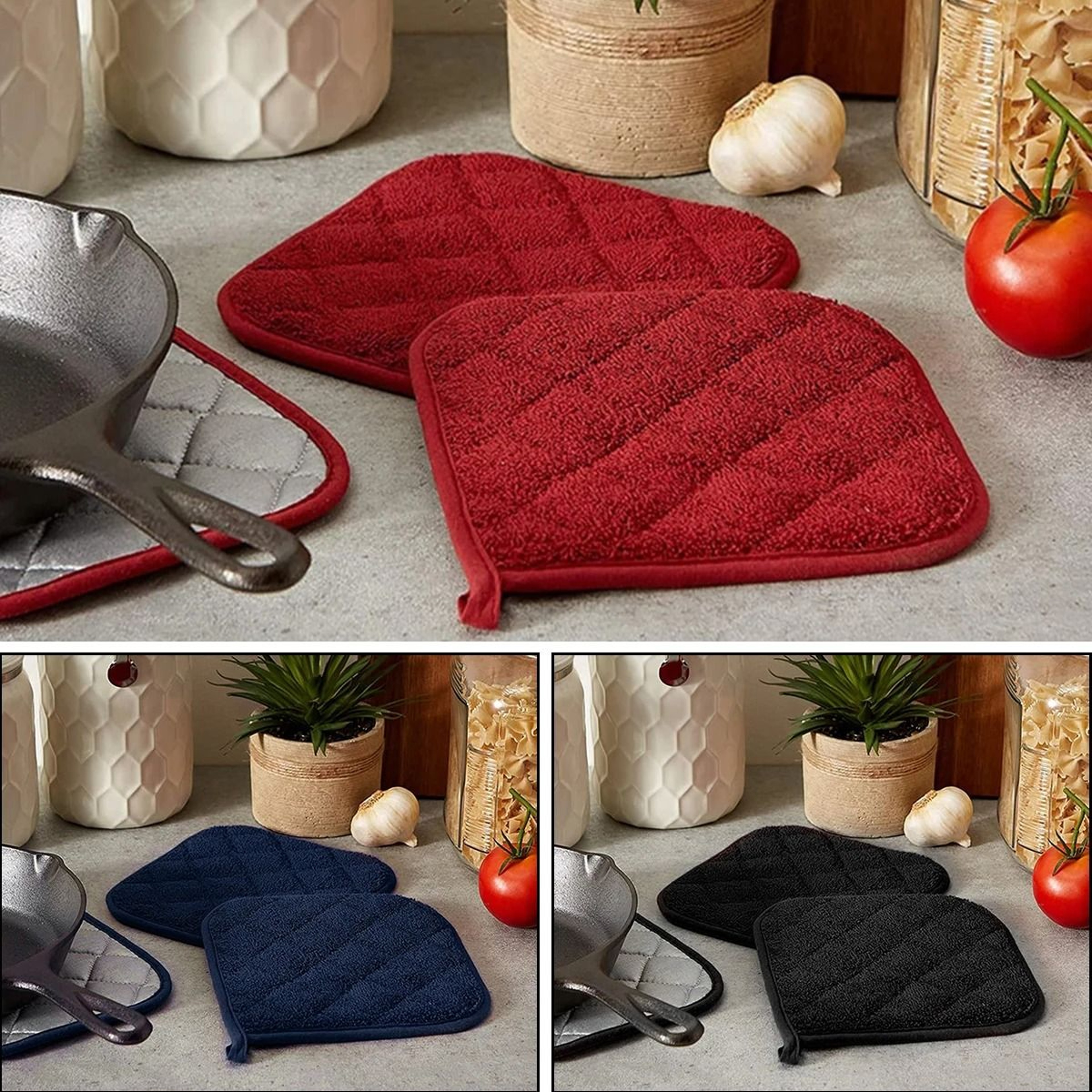 Cotton Pot Holders Set For Hot Pots And Table Protection 6