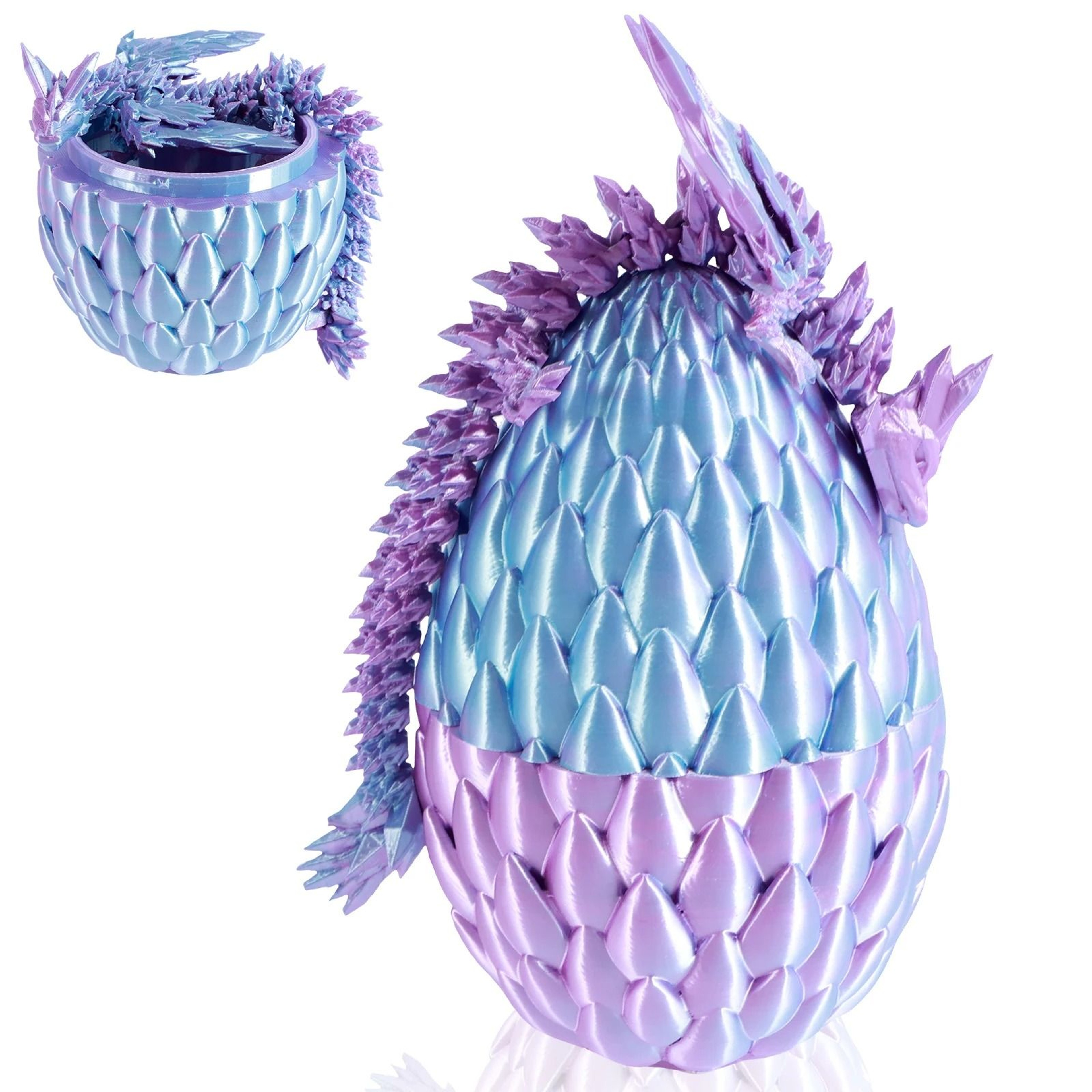 3D Printed Articulated Dragon Toy With Dragon Egg 12