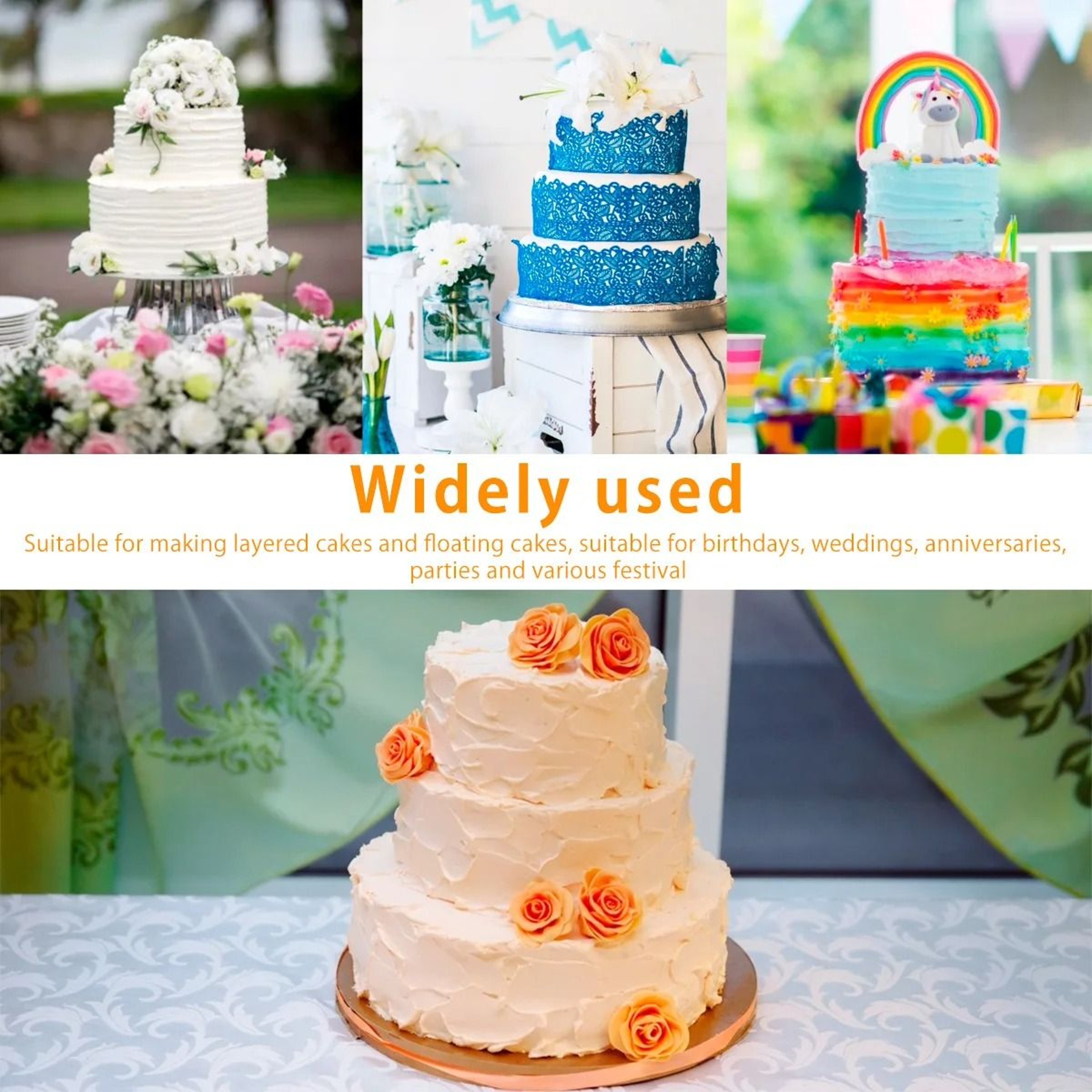 20 Piece Plastic Cake Dowels For Tiered Cake Support 6