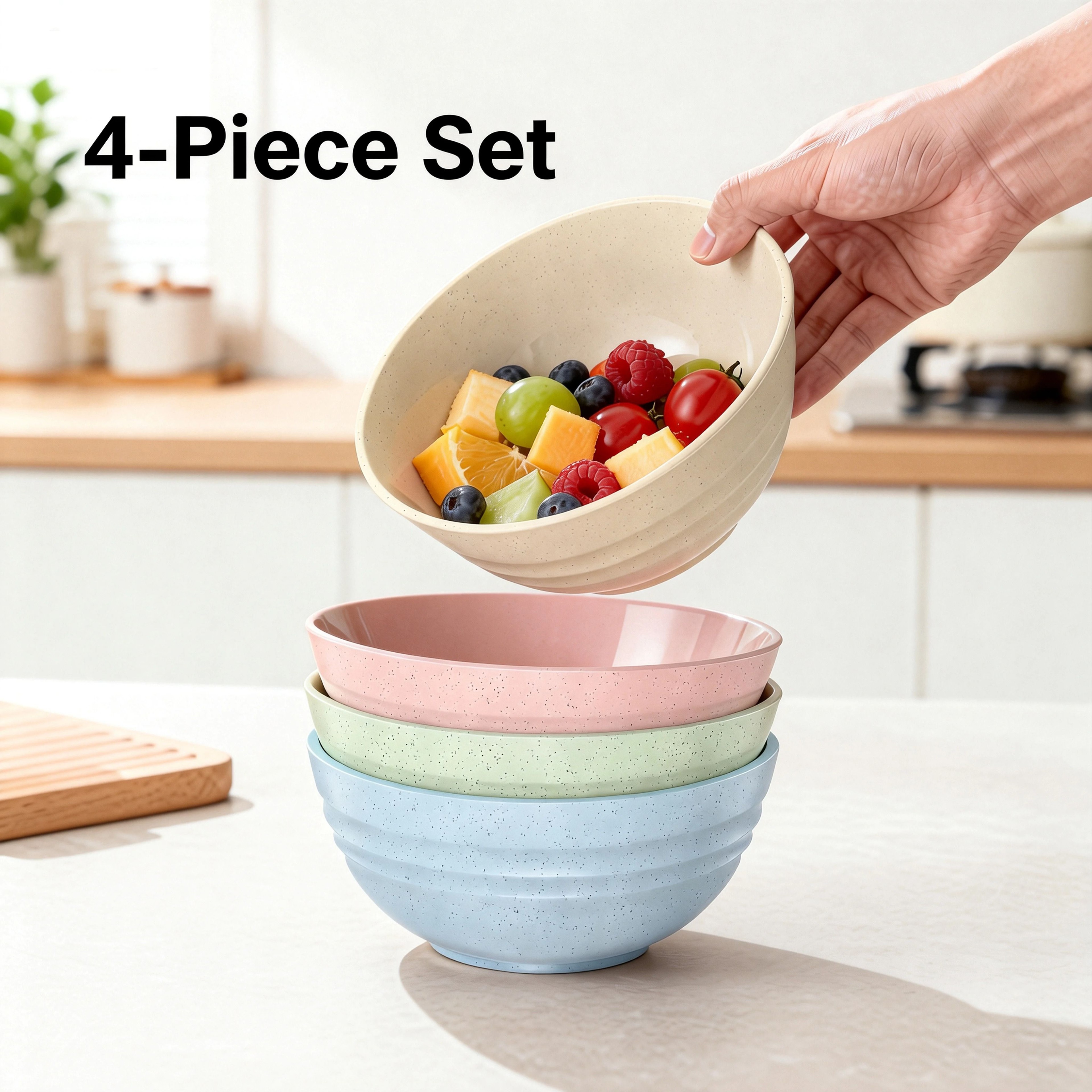 4 Piece Unbreakable Cereal Bowl Set For Everyday Meals 1