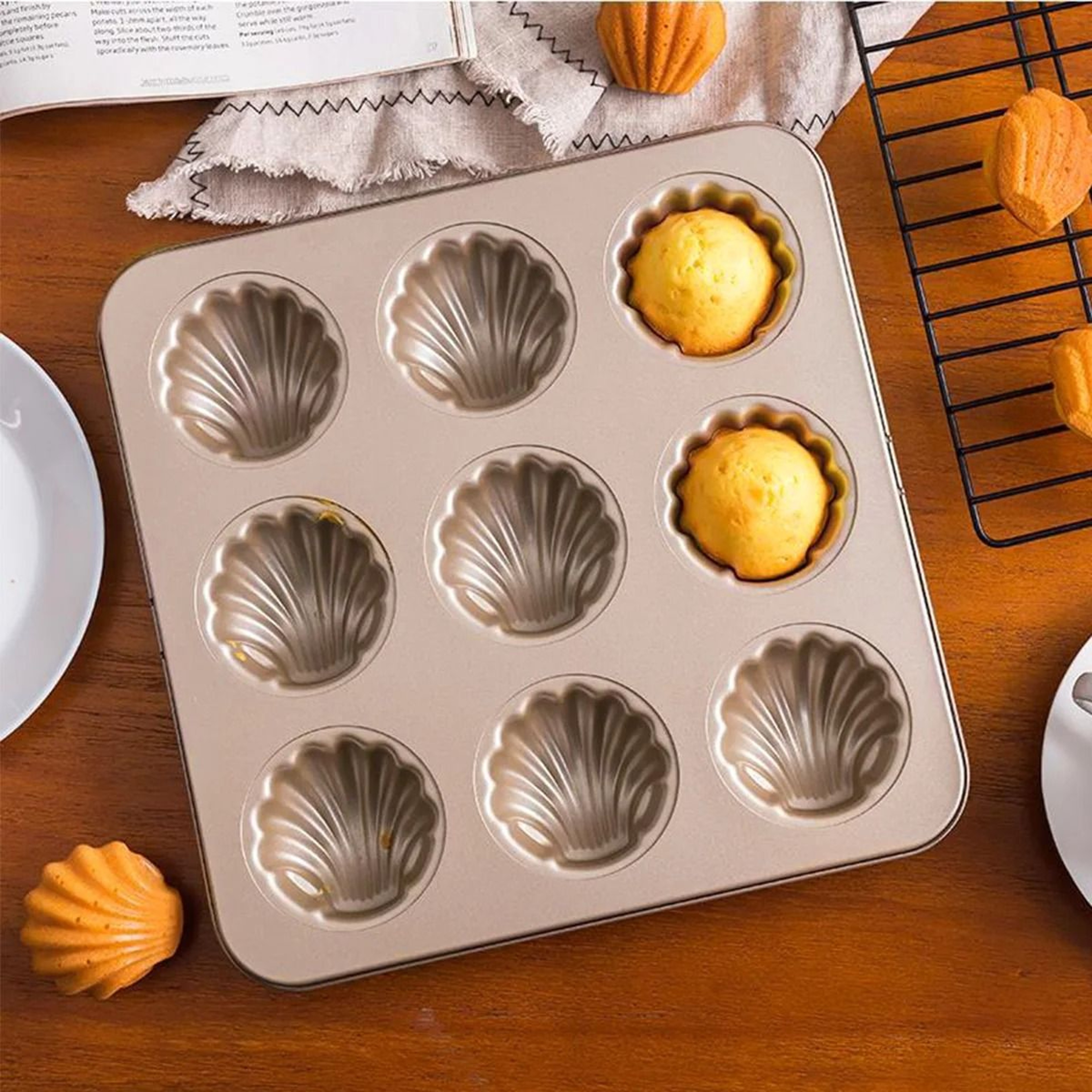9 Cavity Non Stick Madeleine Baking Pan 7