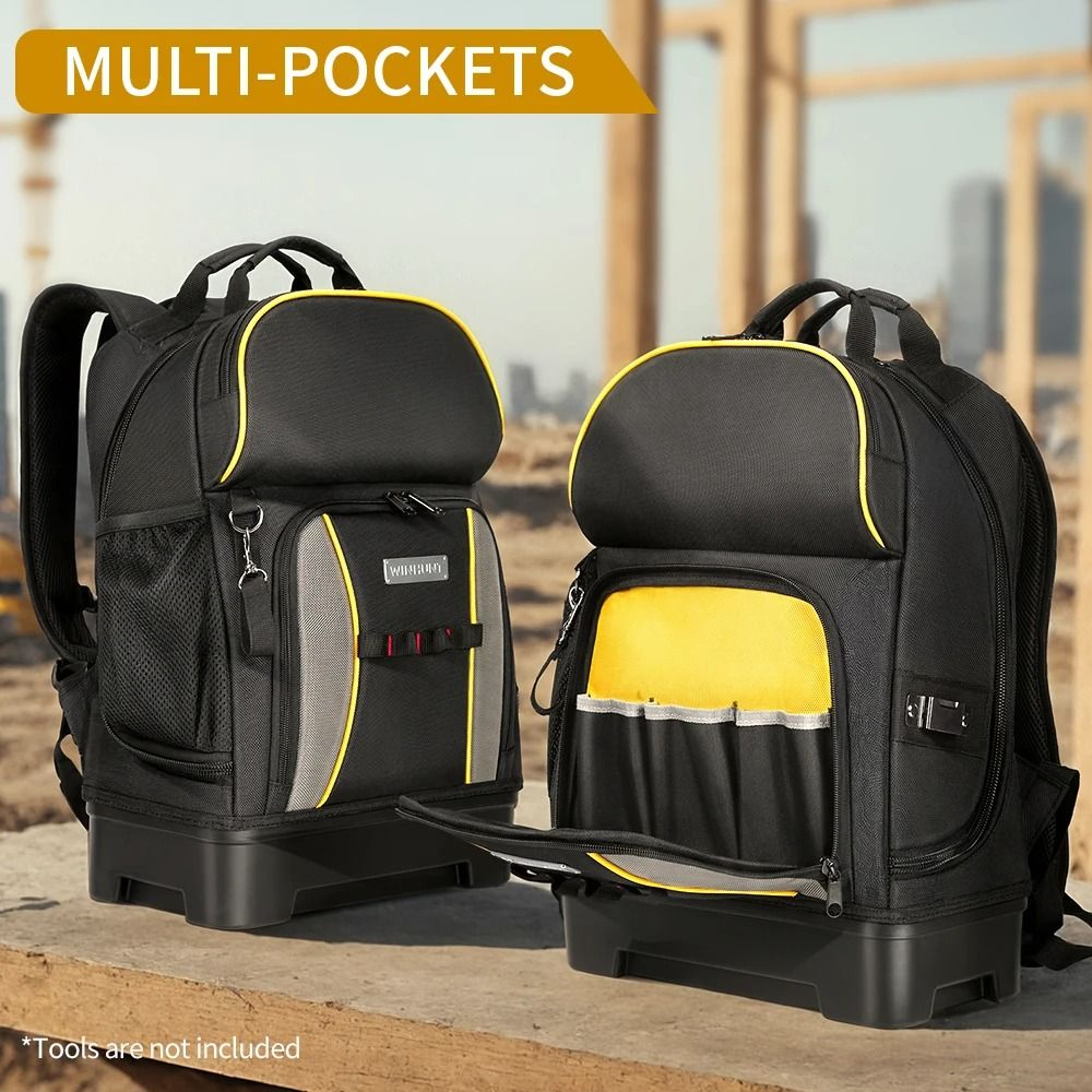 WINHUNT Heavy Duty Tool Backpack With Molded Bottom 6
