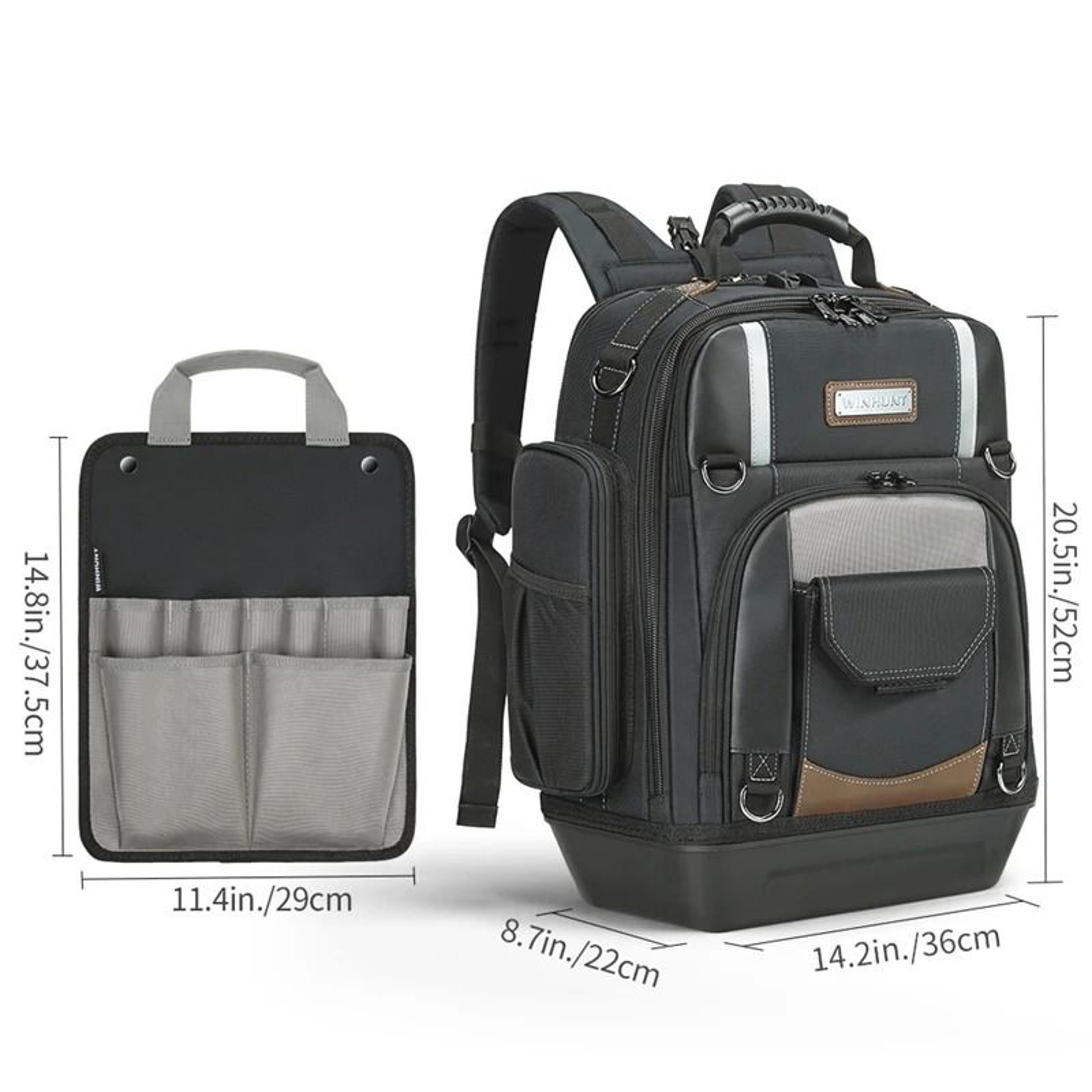 Heavy Duty Tool Backpack With Molded Bottom And Removable Carrier 1