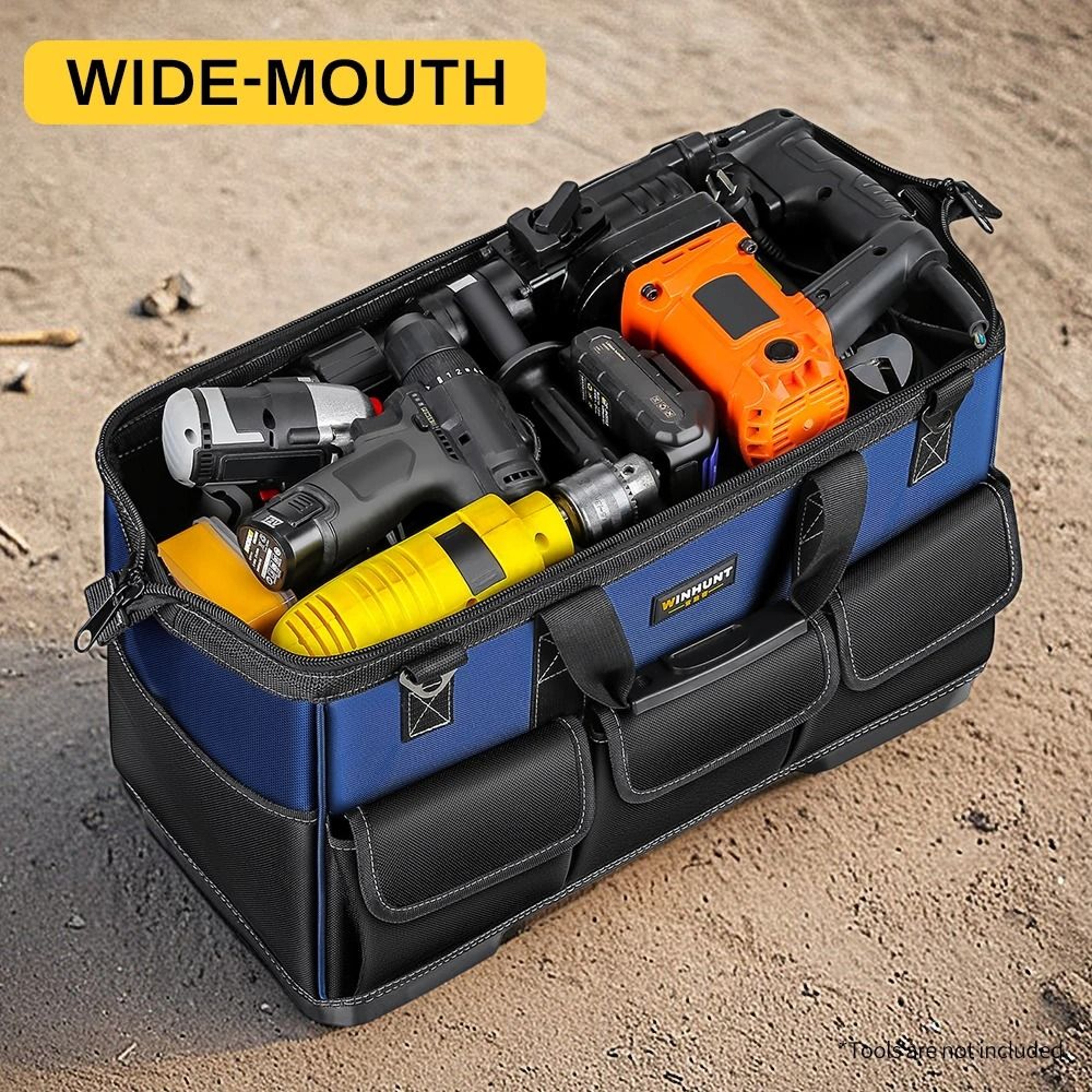 WINHUNT Large Capacity Canvas Electrician Tool Bag For Repairs 4