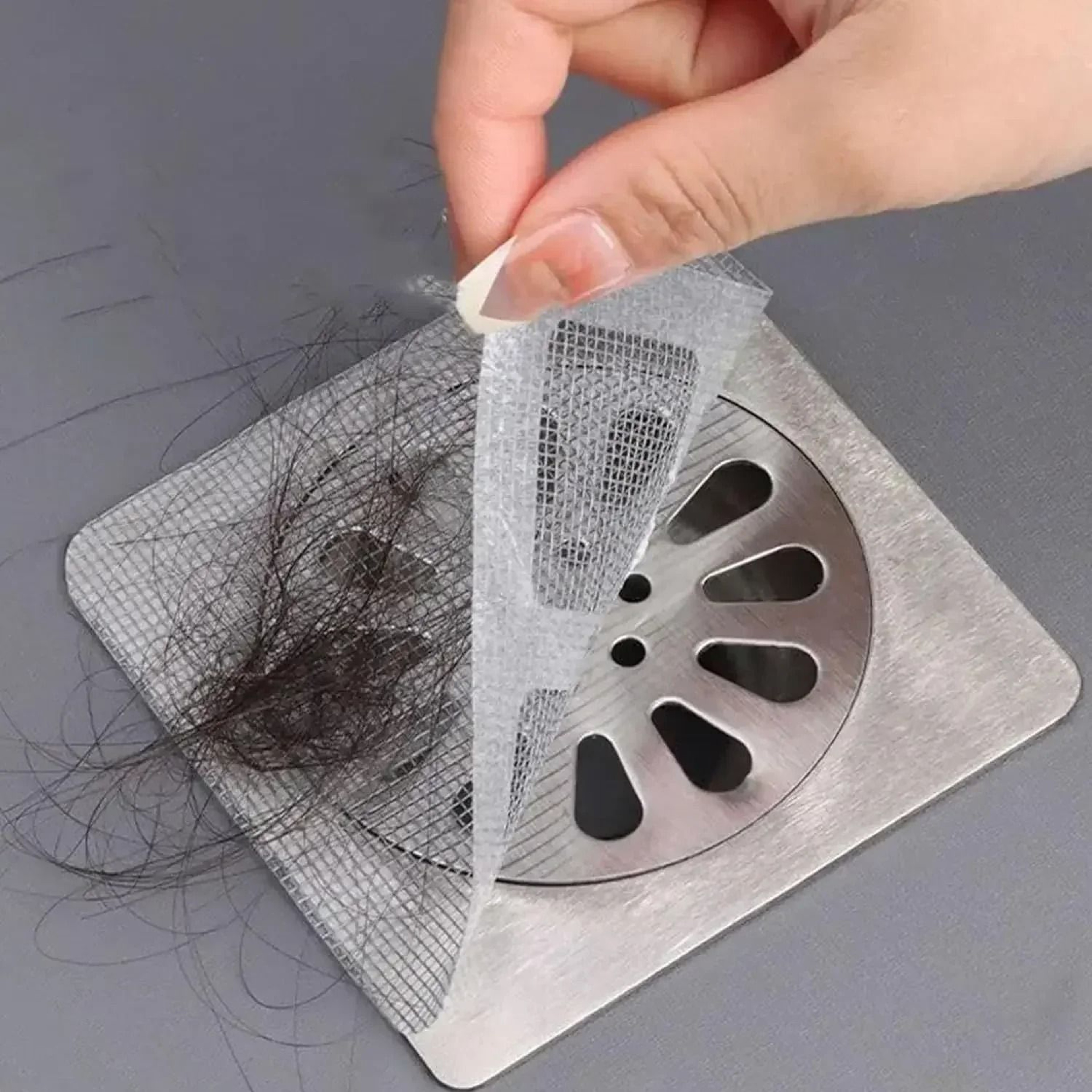 Disposable Shower Drain Hair Catcher Mesh Covers 4