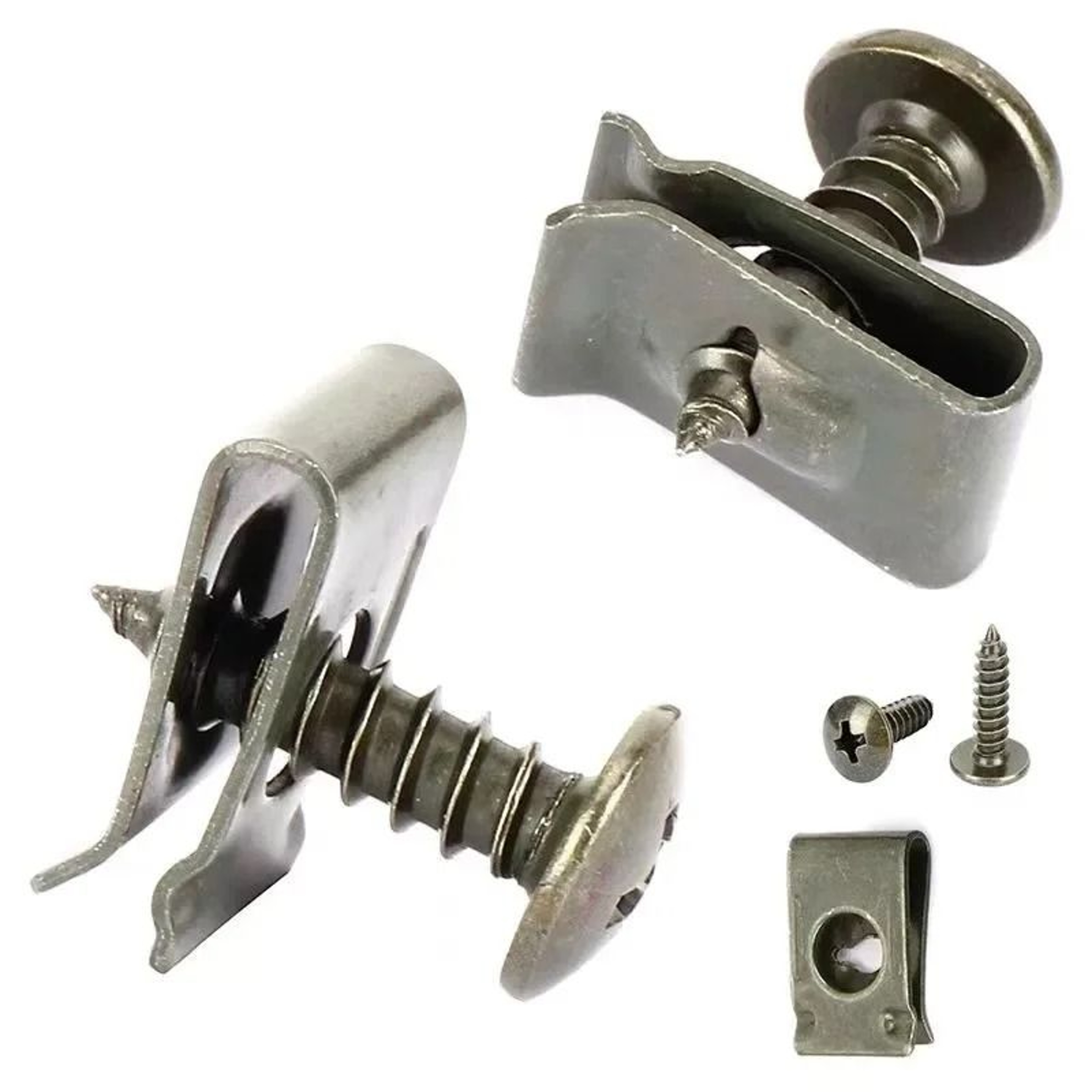 Car Metal U Type Screw Clips Set For Bumper And Fender Repair 7