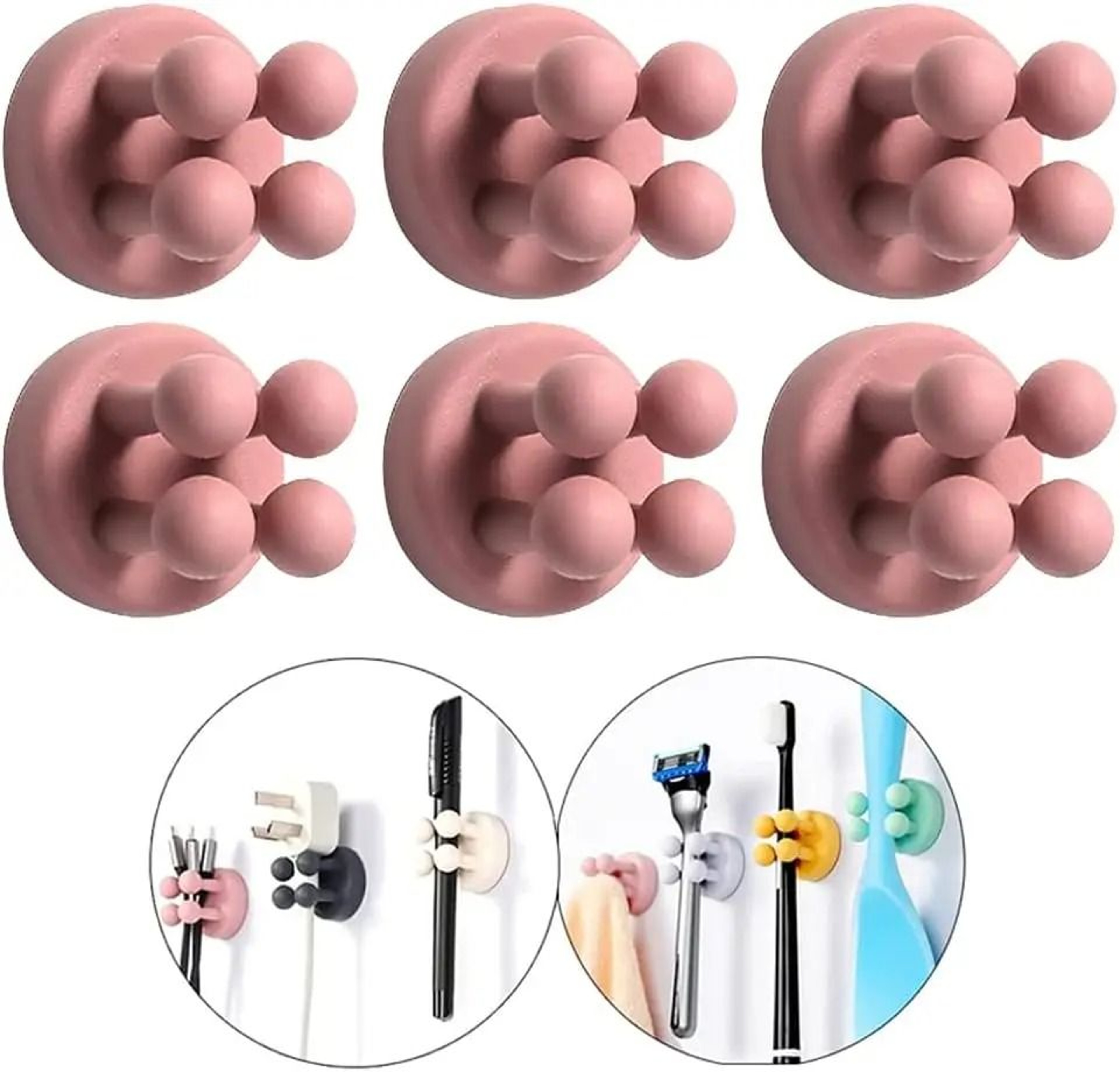 Self Adhesive Silicone Toothbrush Holder Hooks For Bathroom And Kitchen 18