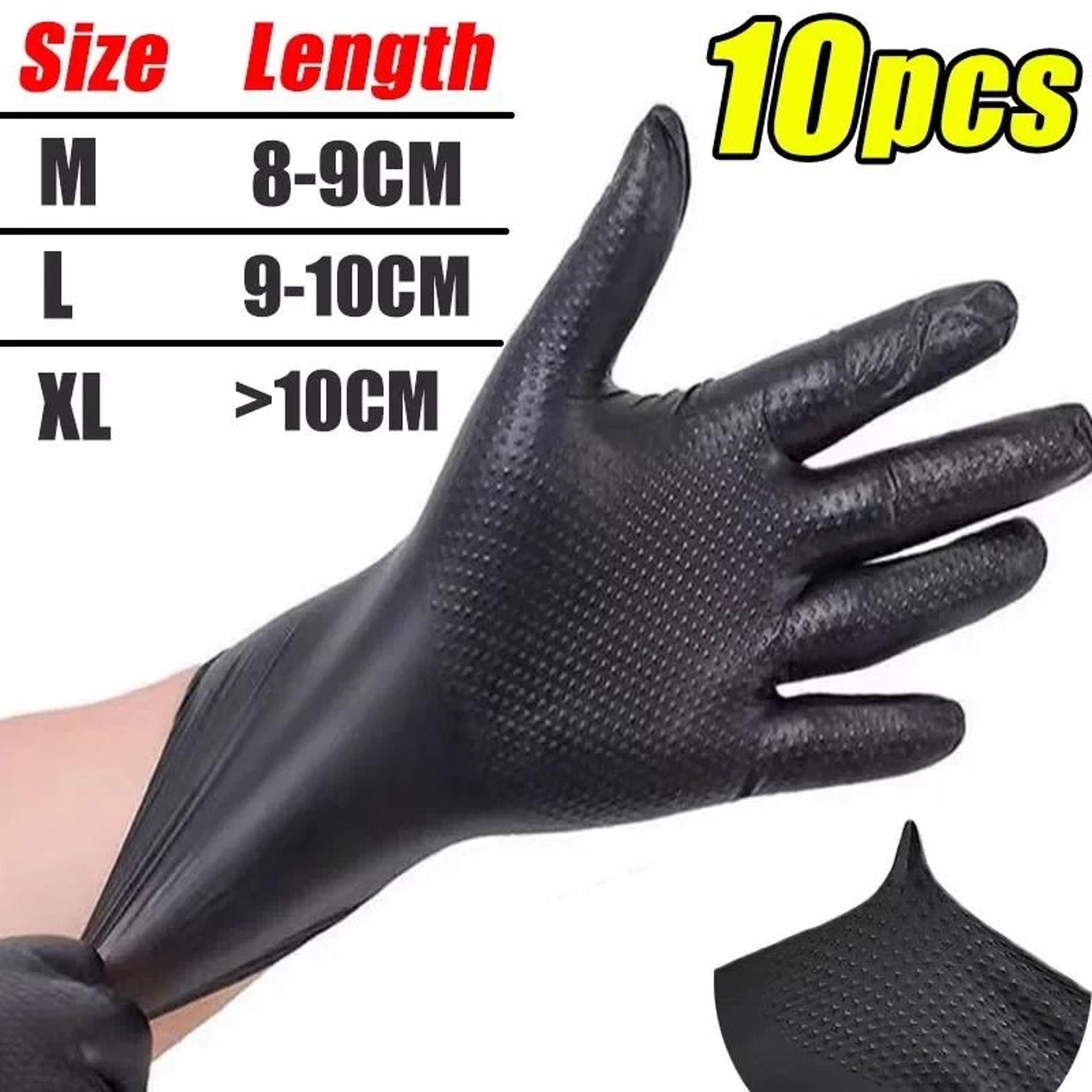 Heavy Duty 8 Mil Nitrile Gloves For Work And Cleaning 3