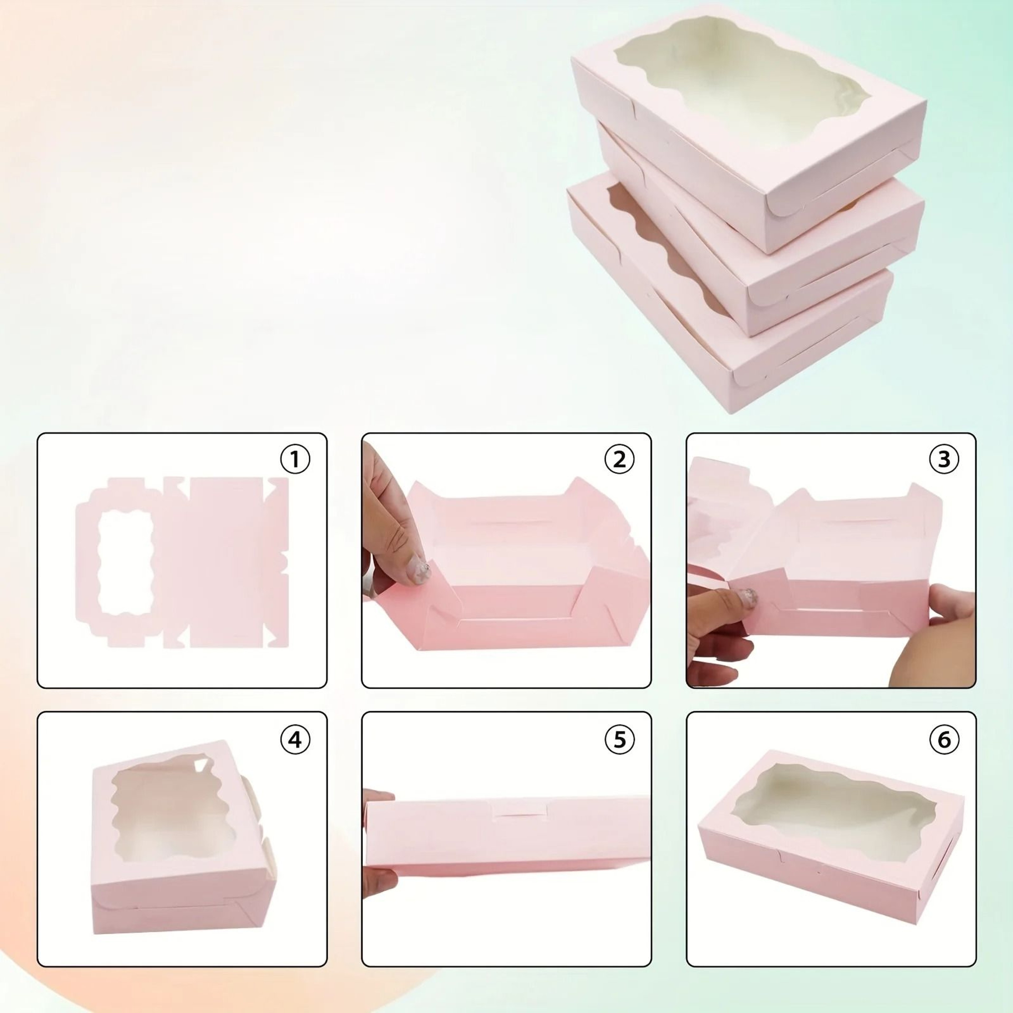 Clear Window Gift Boxes For Dessert Packaging 5