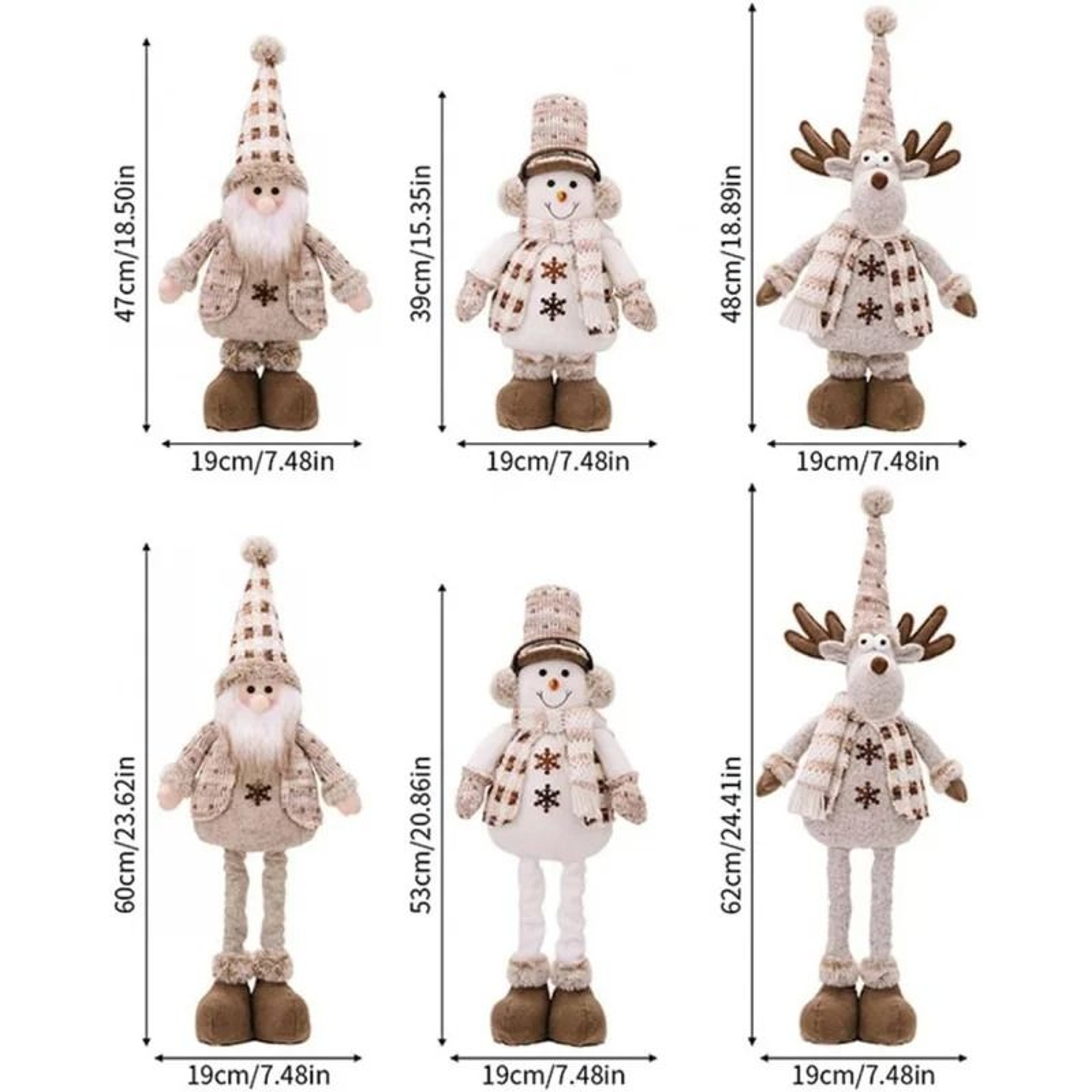 Adjustable Christmas Plush Dolls For Tabletop Decor 8