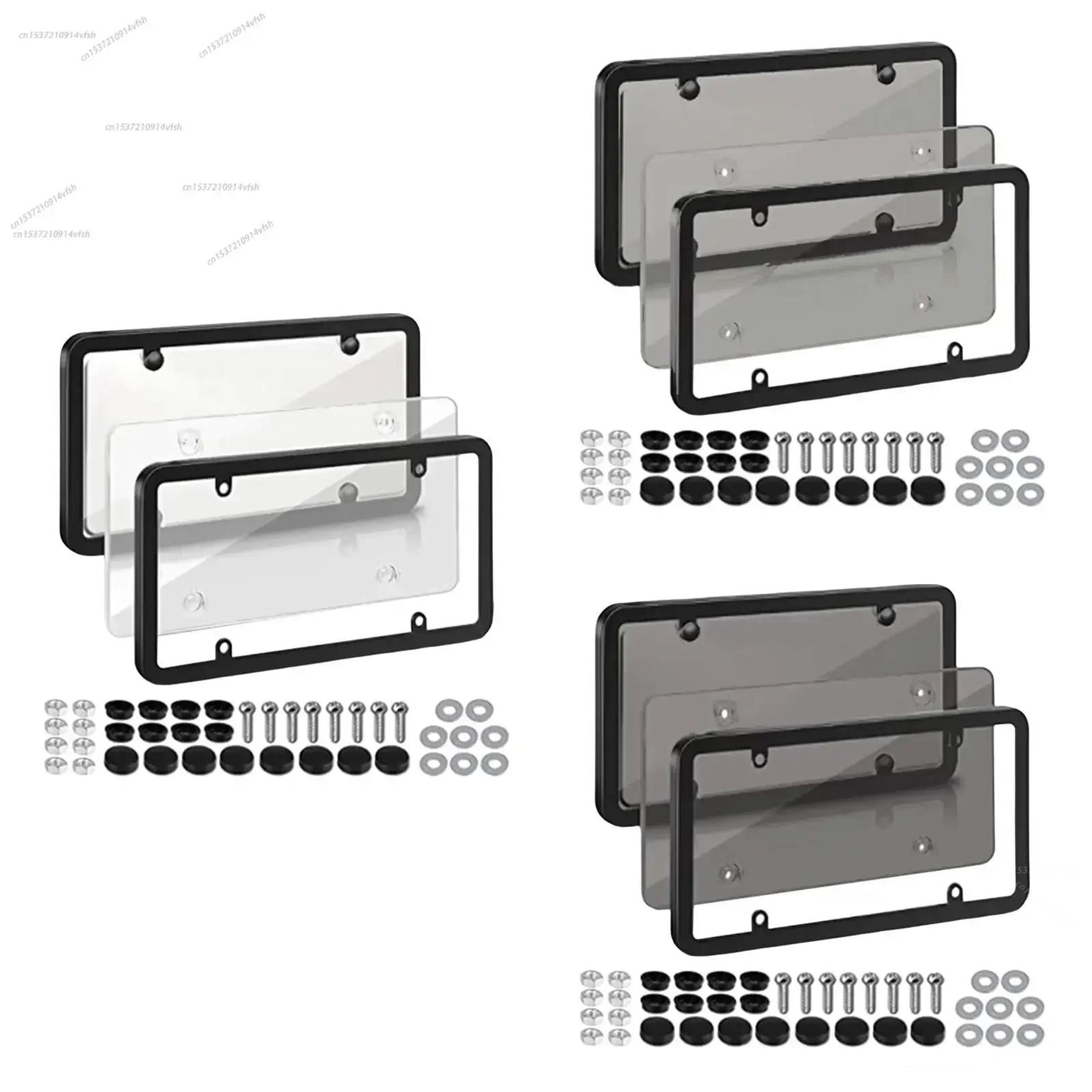 Universal Car License Plate Frame With Screws 0