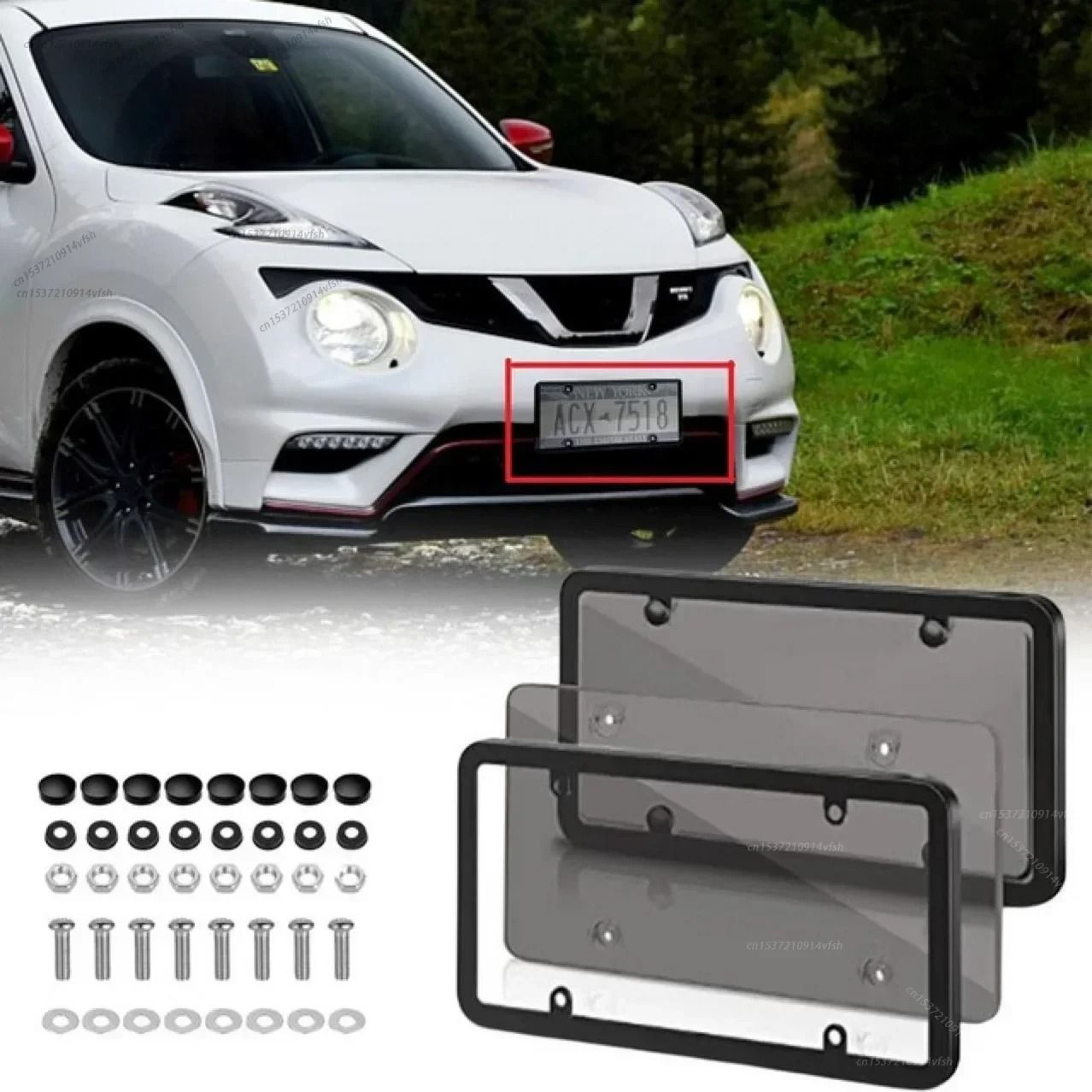 Universal Car License Plate Frame With Screws 8