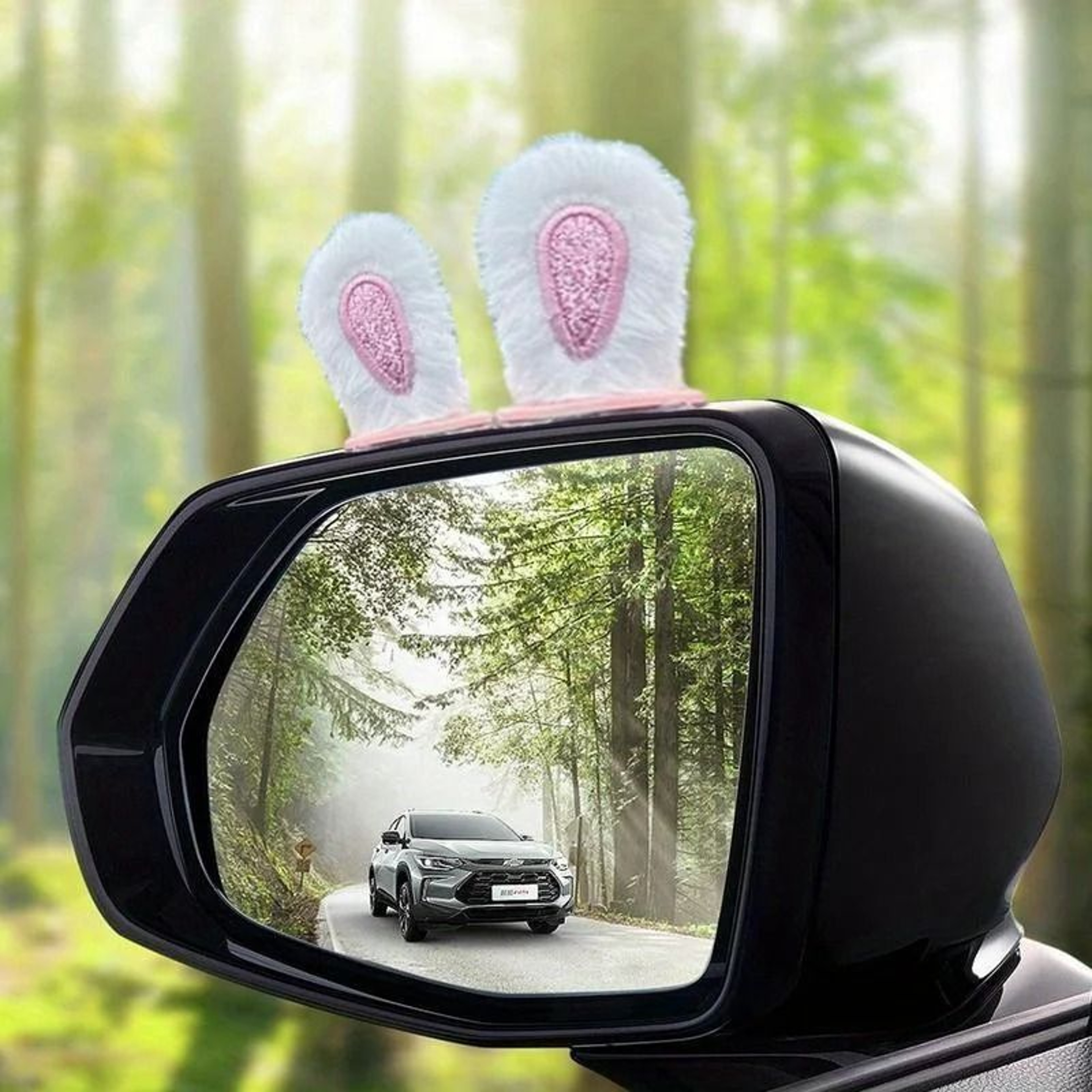 Plush Rabbit Ears Car Mirror Ornament Pair 11