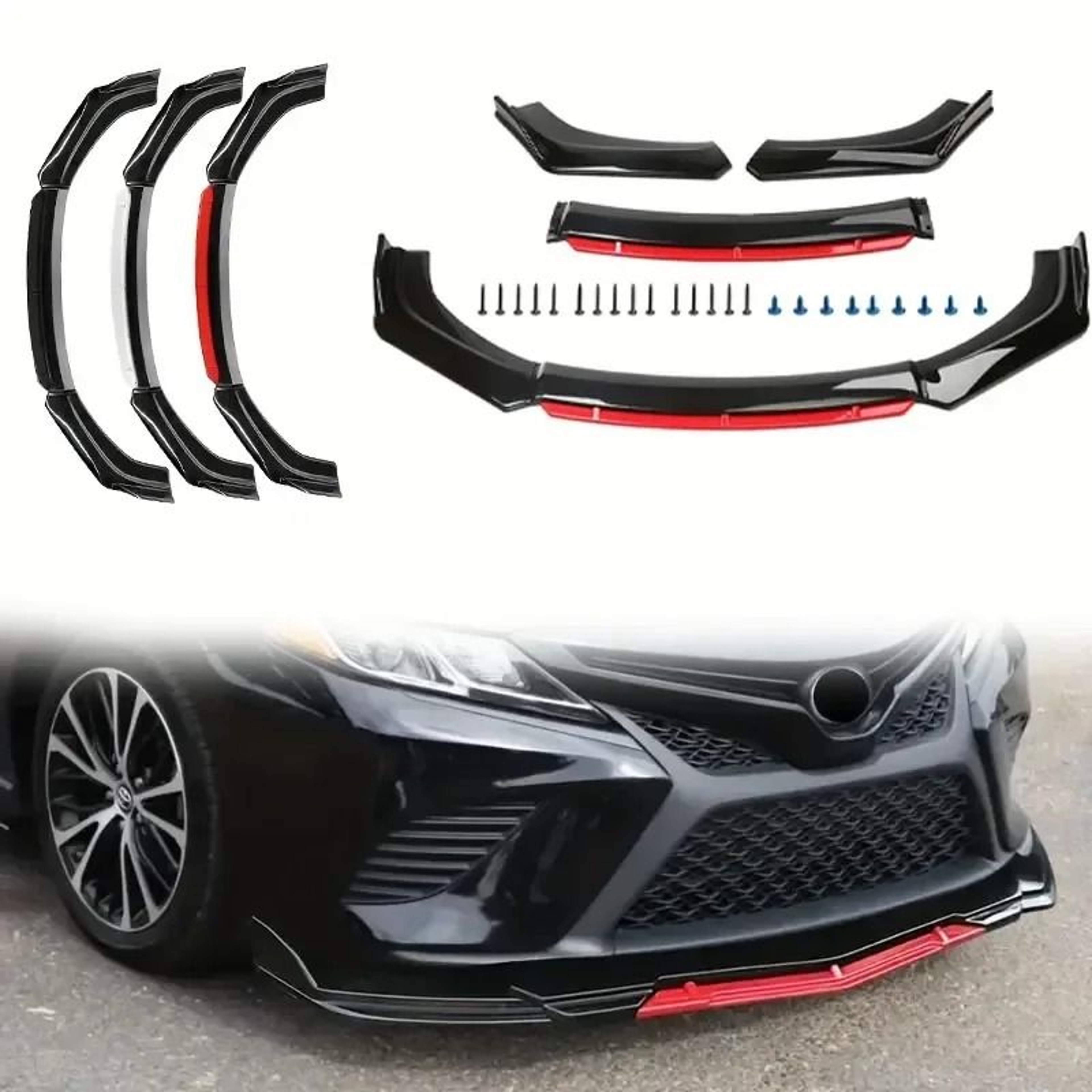 Universal Front Bumper Lip Spoiler Kit For Car Styling 0