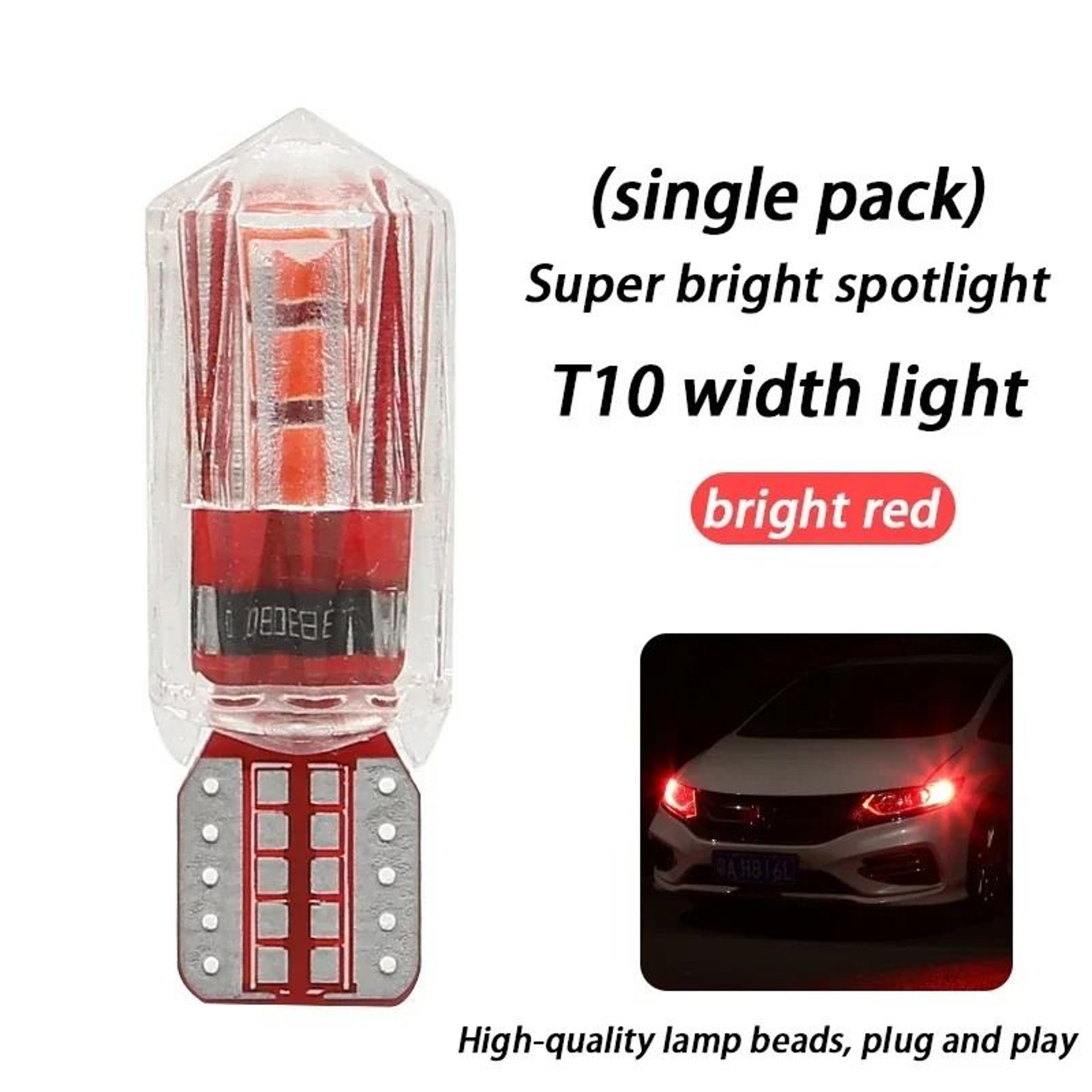 Ice Blue T10 LED Car Clearance Lamp Super Bright Plug In Auto Light 5