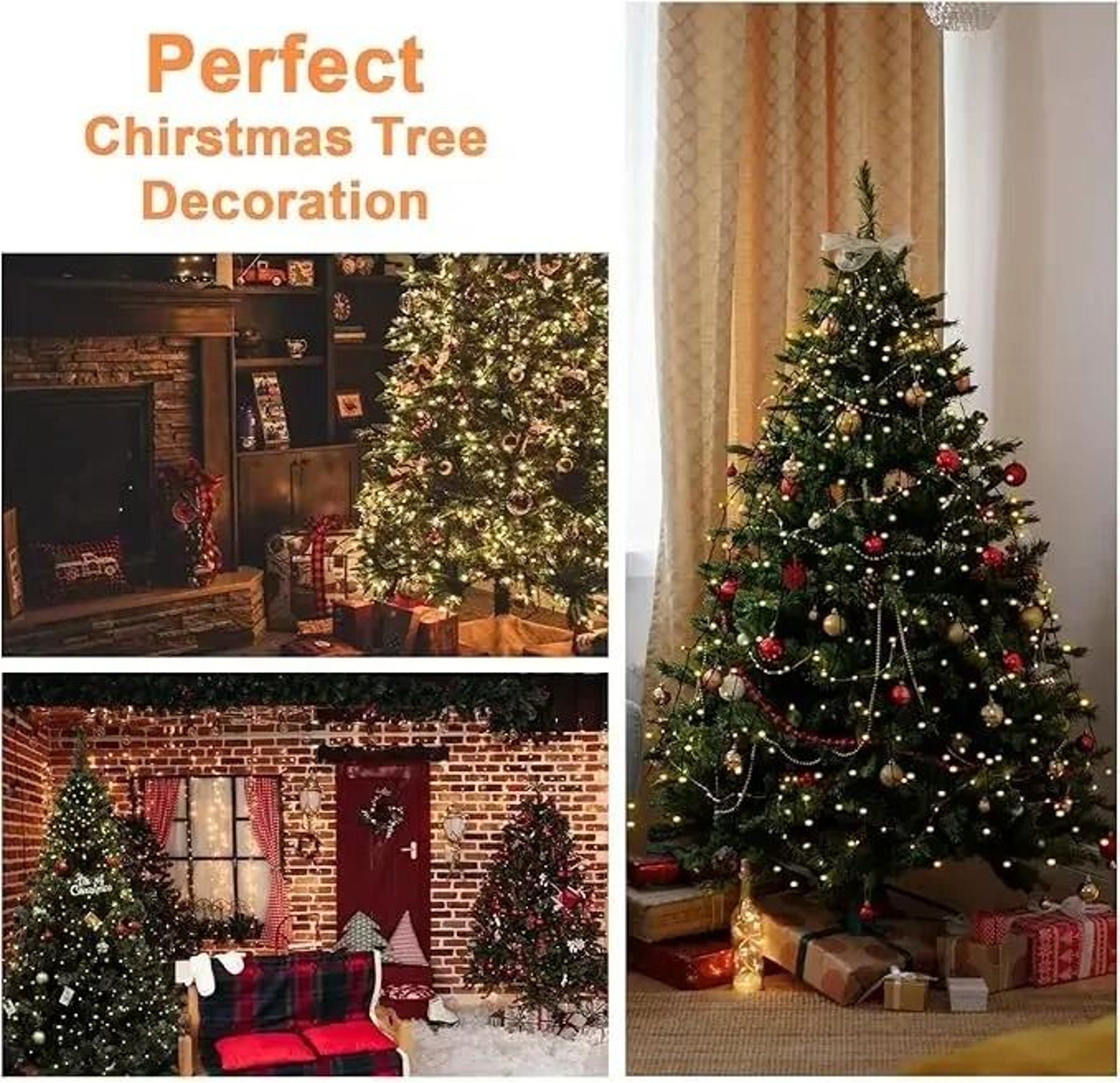 LED Waterfall Christmas Tree Lights Waterproof Outdoor Garden Decor 4