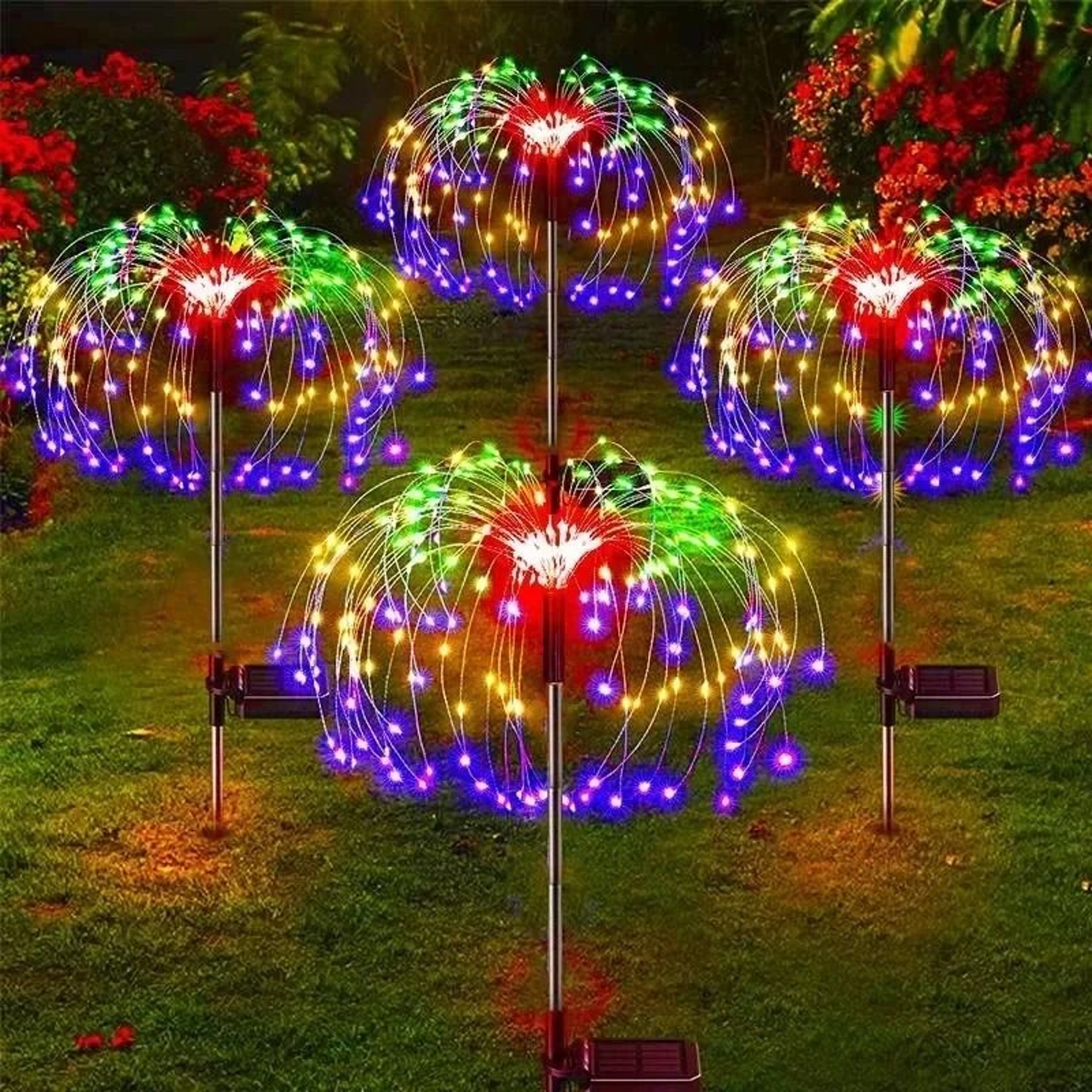 Solar Dandelion Firework Lights For Waterproof Garden And Lawn Decor 0