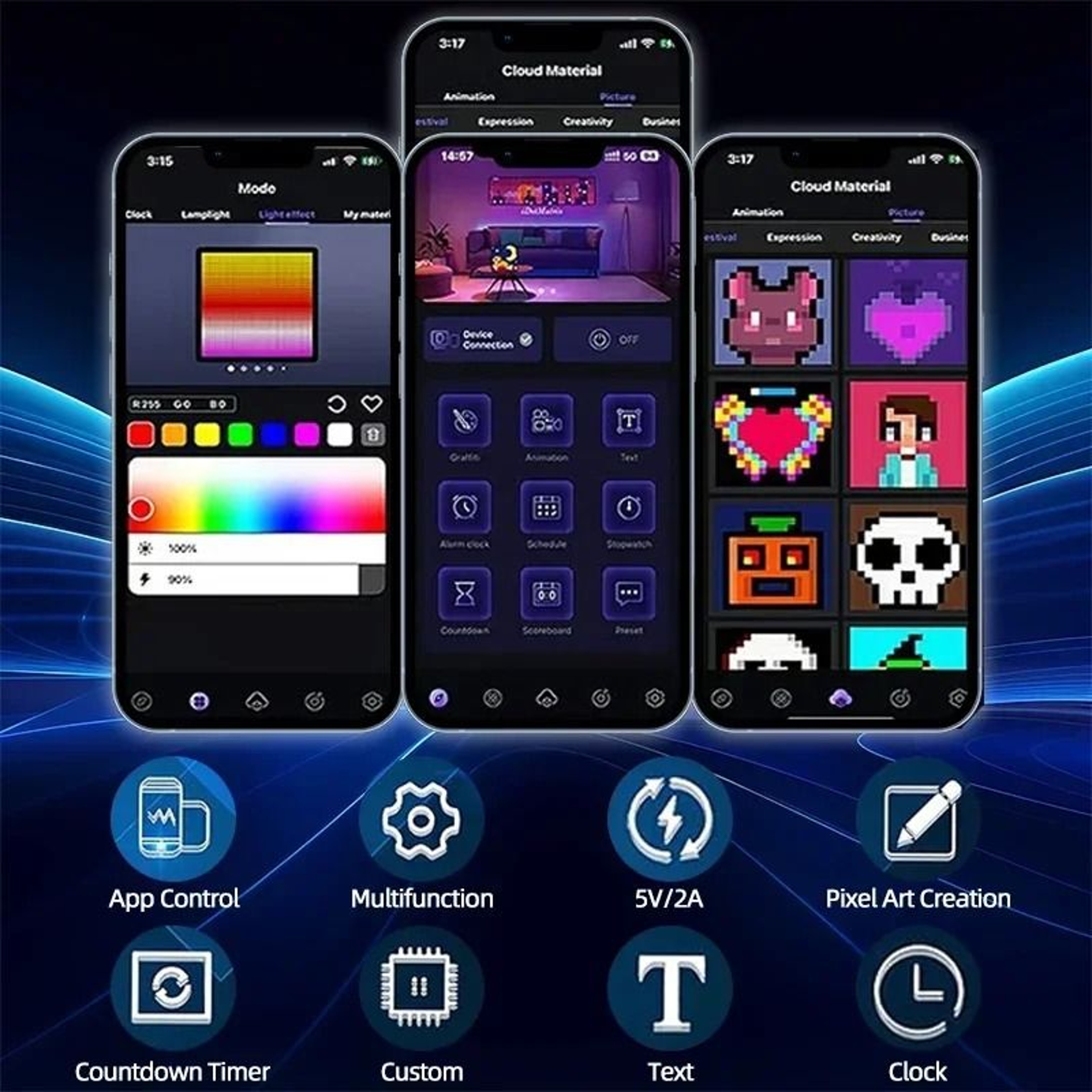 Smart RGB LED Pixel Display For Gaming Room Decor 3