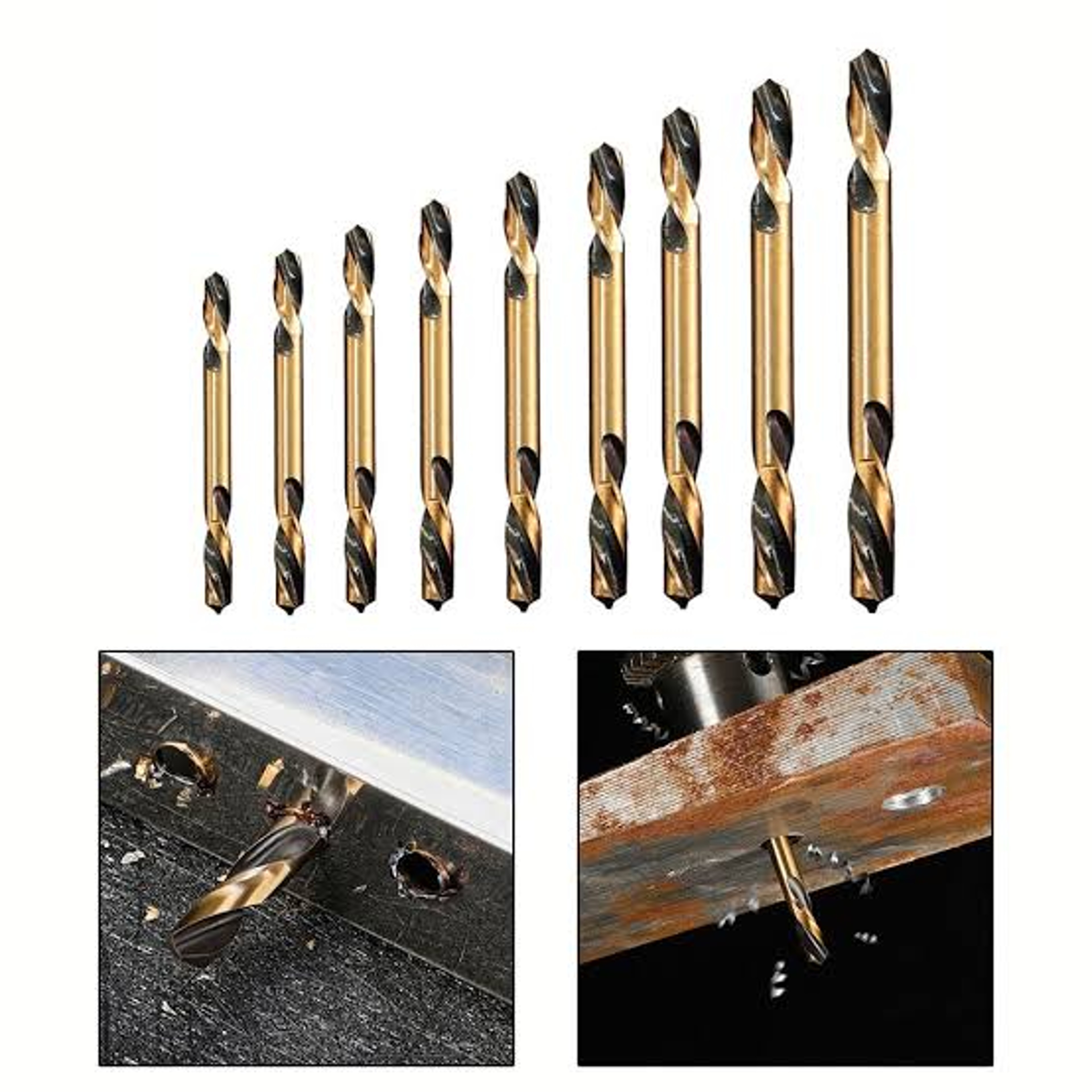 6 Piece HSS Double Headed Drill Bit Set For Metal Wood 2