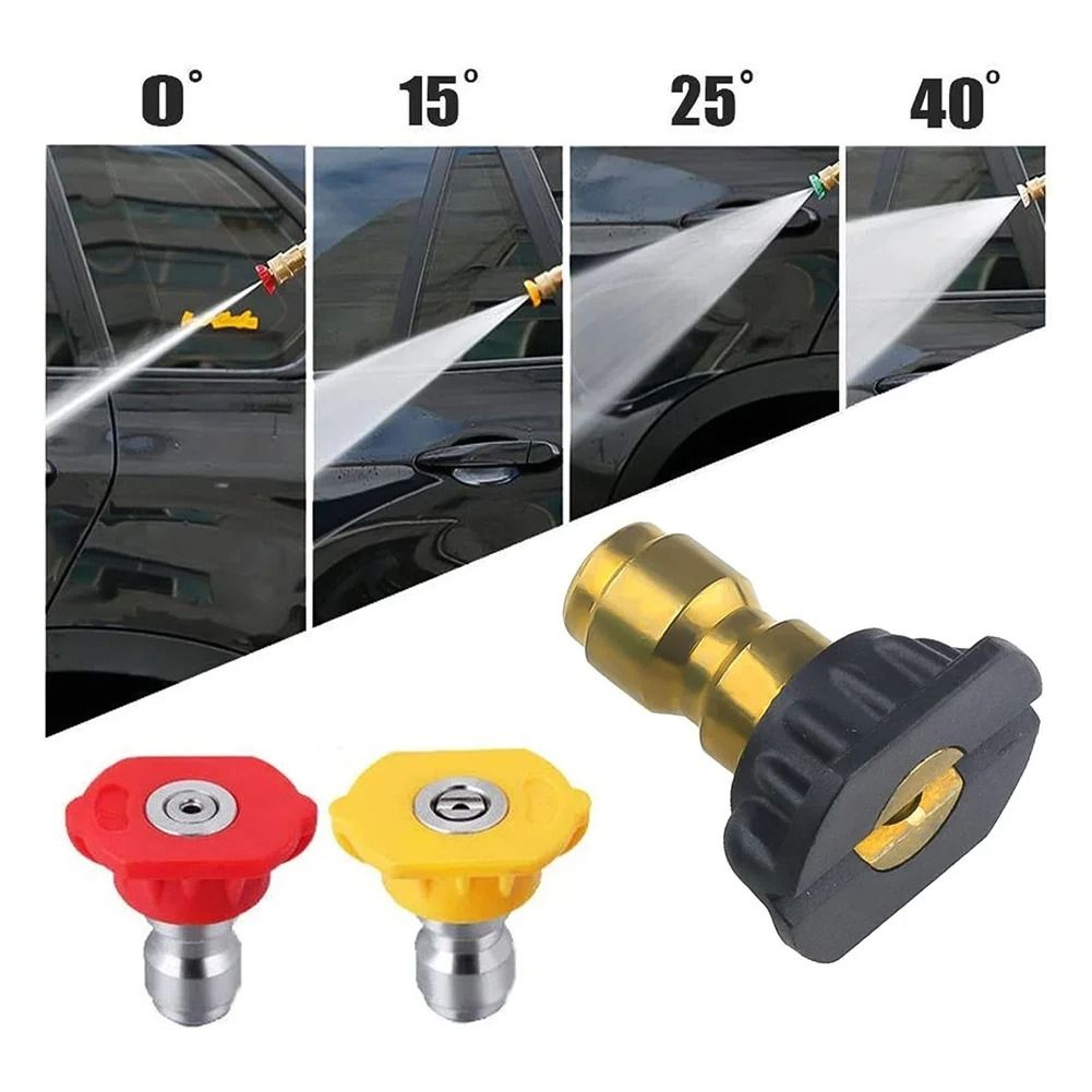 5 Piece Quick Connect Pressure Washer Nozzle Tips For Garden Cleaning 5