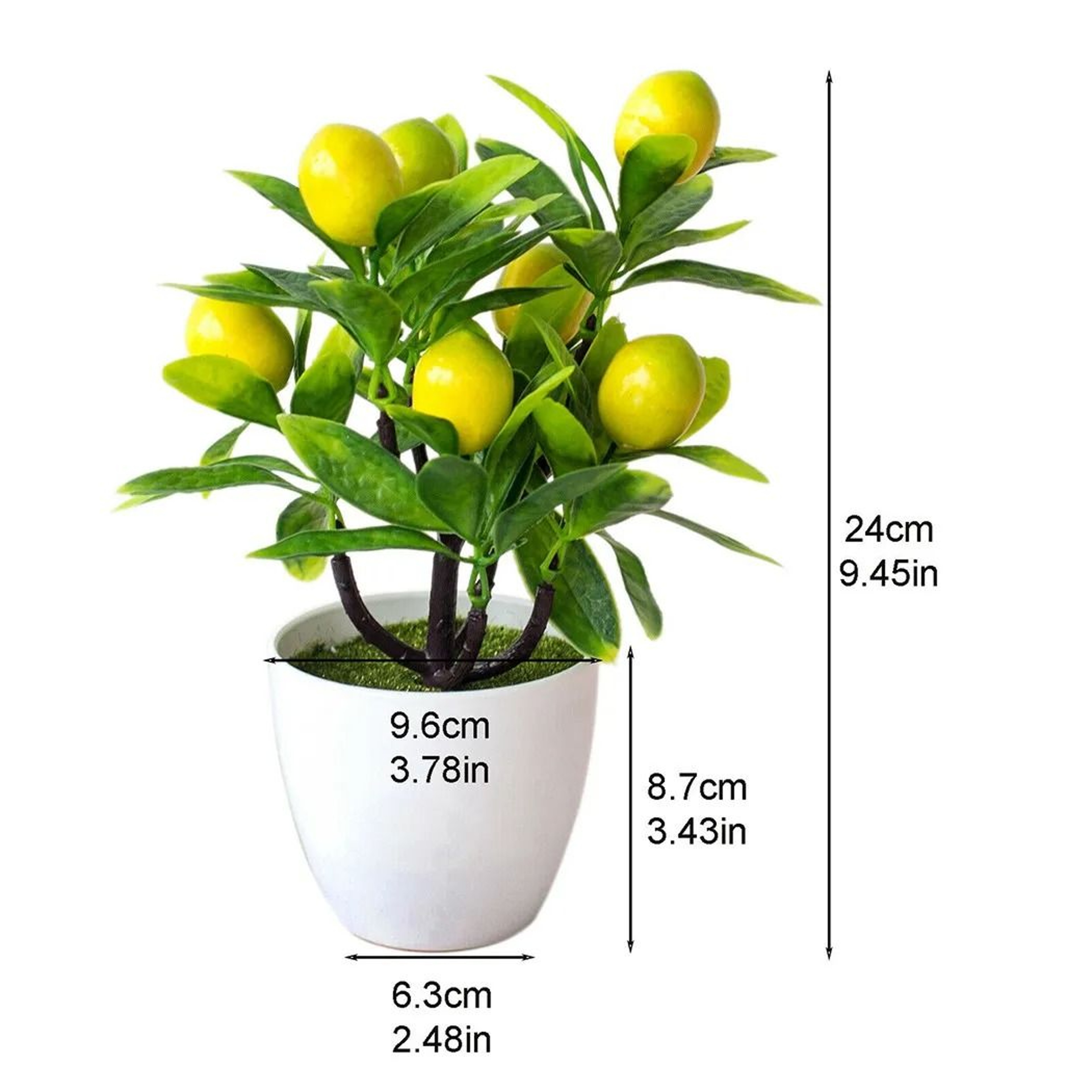 Artificial Lemon Tree Potted Plant For Home Garden Balcony Decor 1