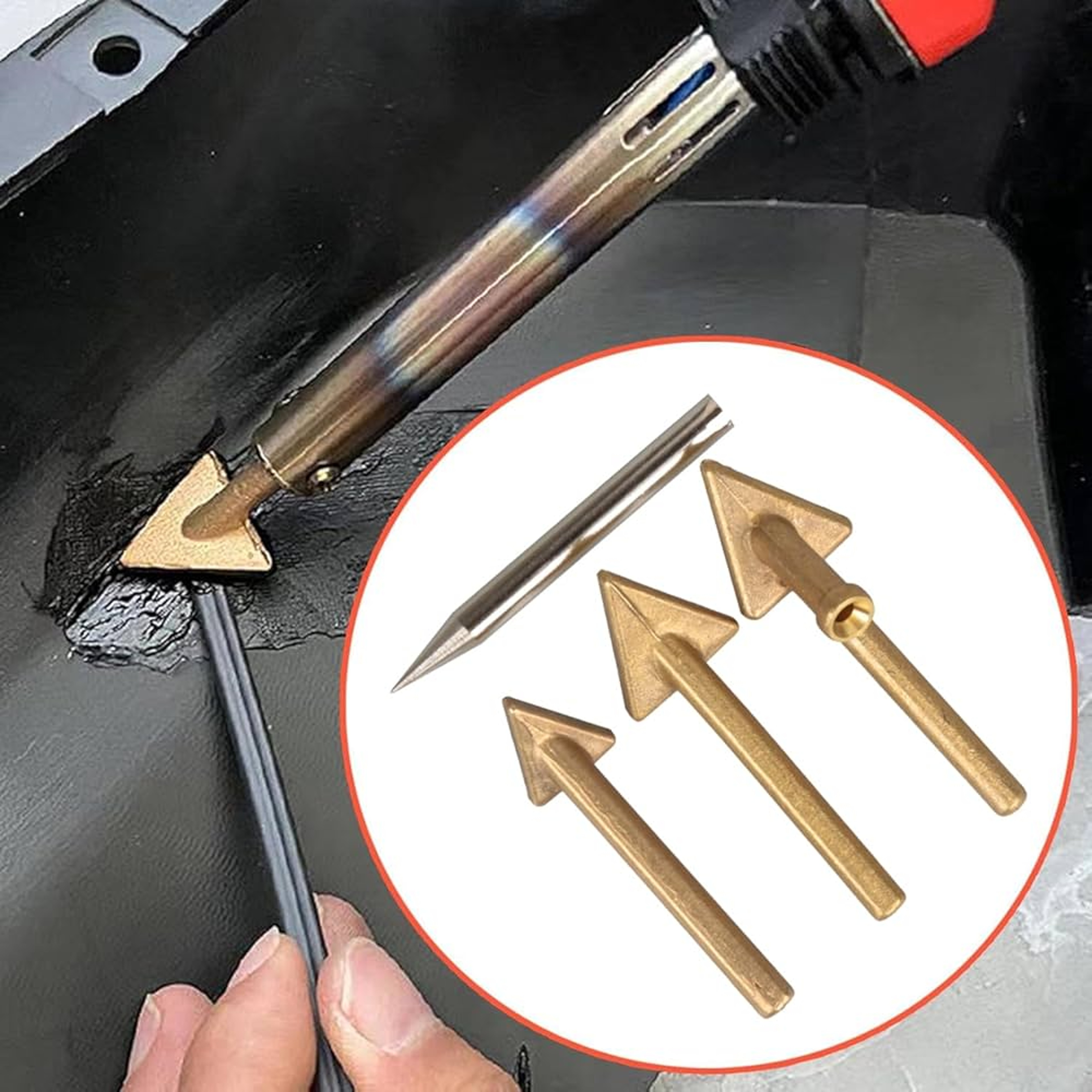 3 Piece Plastic Welding Tip Set For 80W Iron And Auto Bumper Repair 0