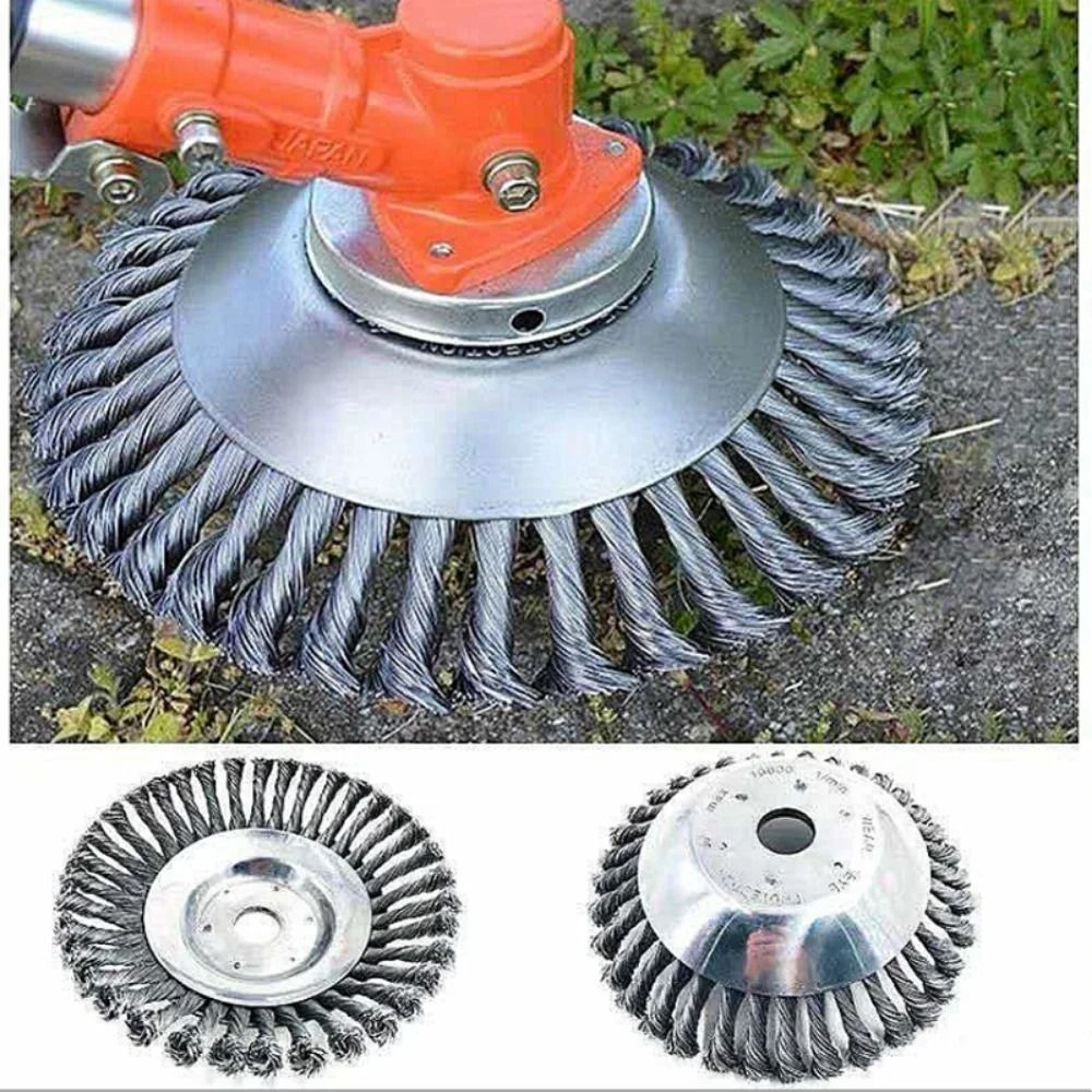Steel Wire Weed Brush Cutter Head For Grass Trimmer And Lawn Mower 12