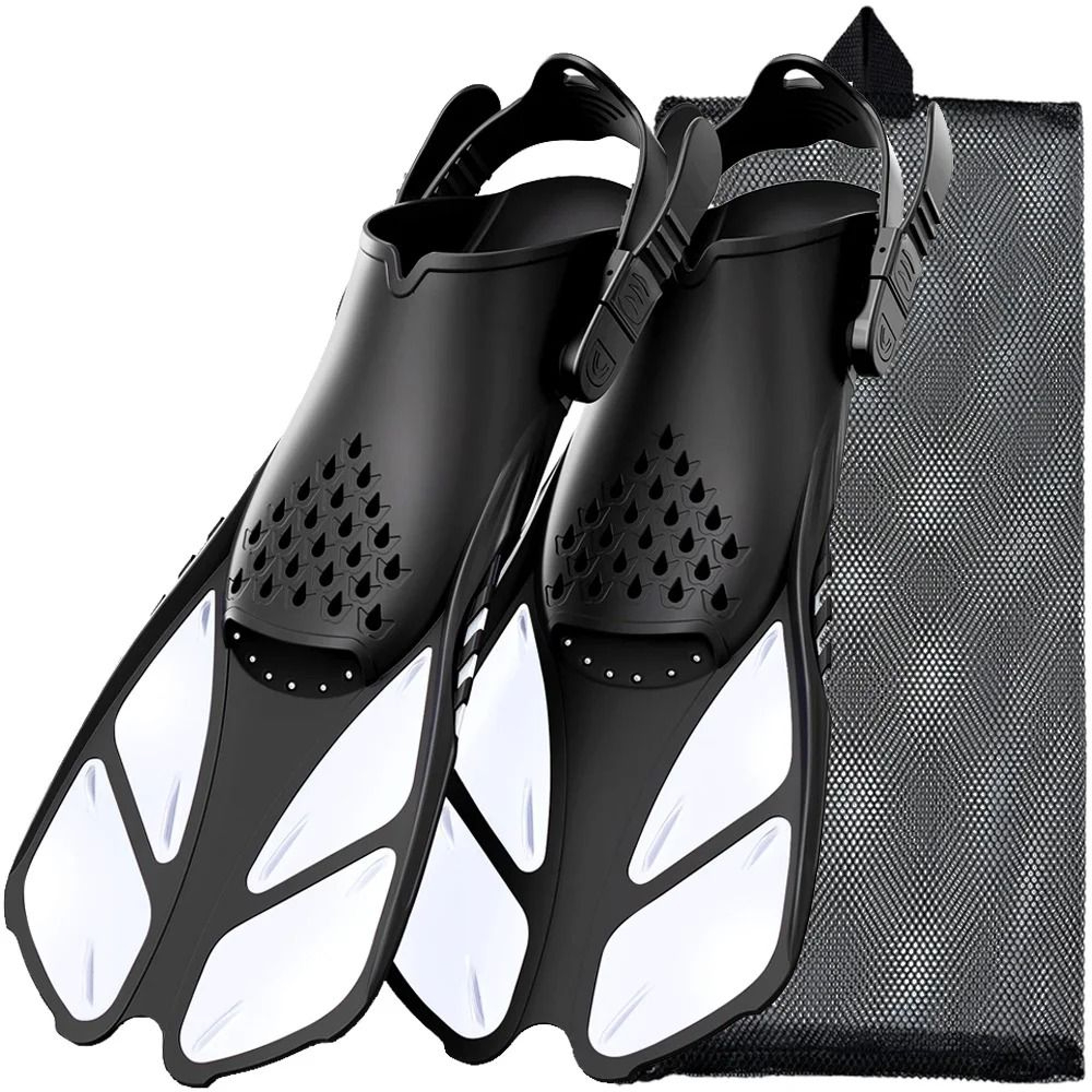 Adjustable Short Snorkel Fins For Swimming Diving And Travel 5
