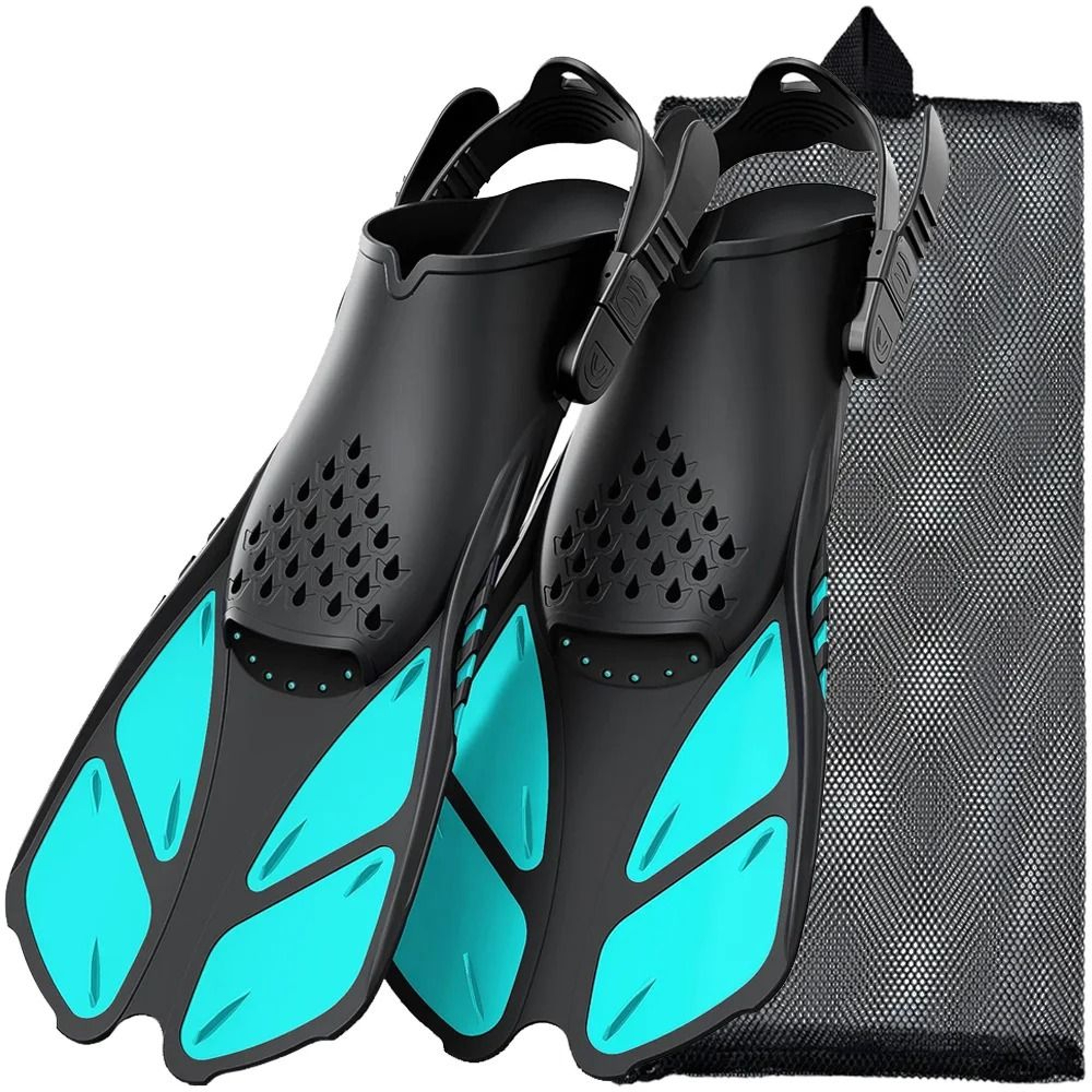 Adjustable Short Snorkel Fins For Swimming Diving And Travel 4