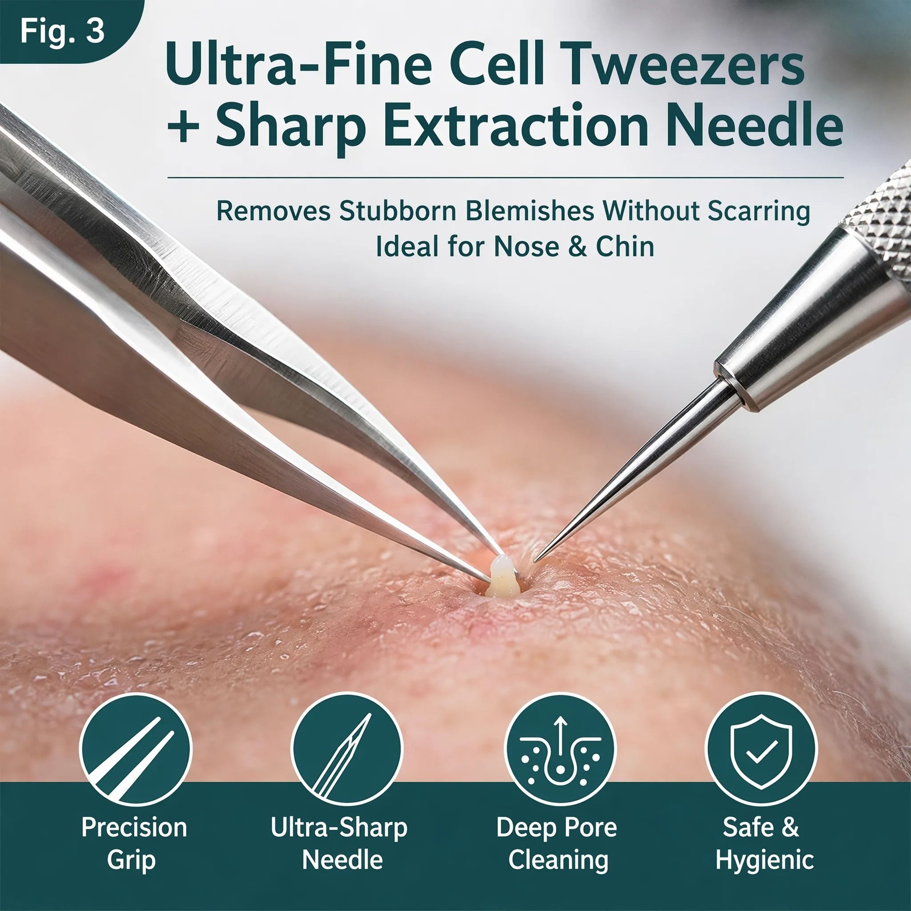 8 Piece Stainless Steel Blackhead Extractor Set 7
