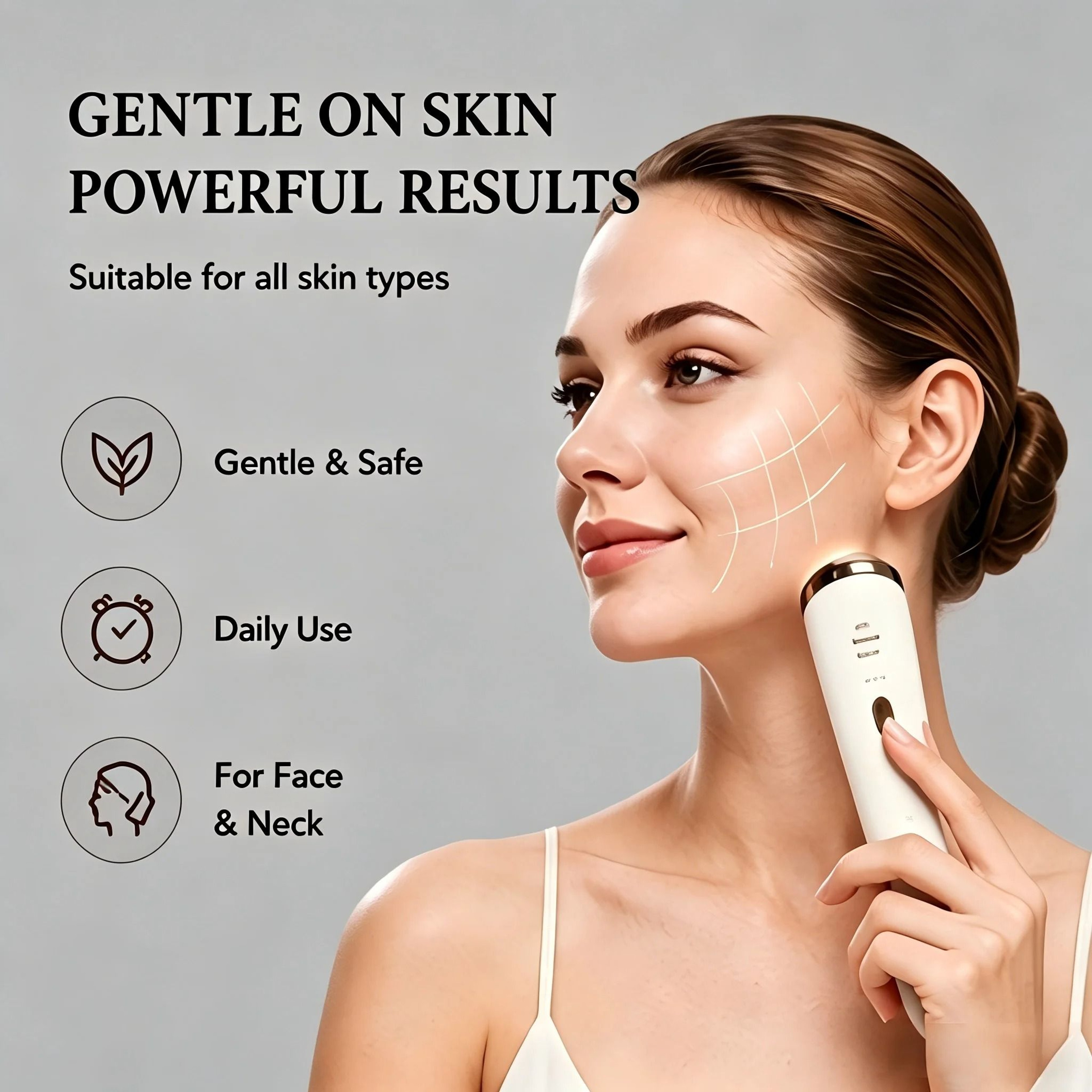 3 In 1 Red Light V Shape Face Lifting Massager 8