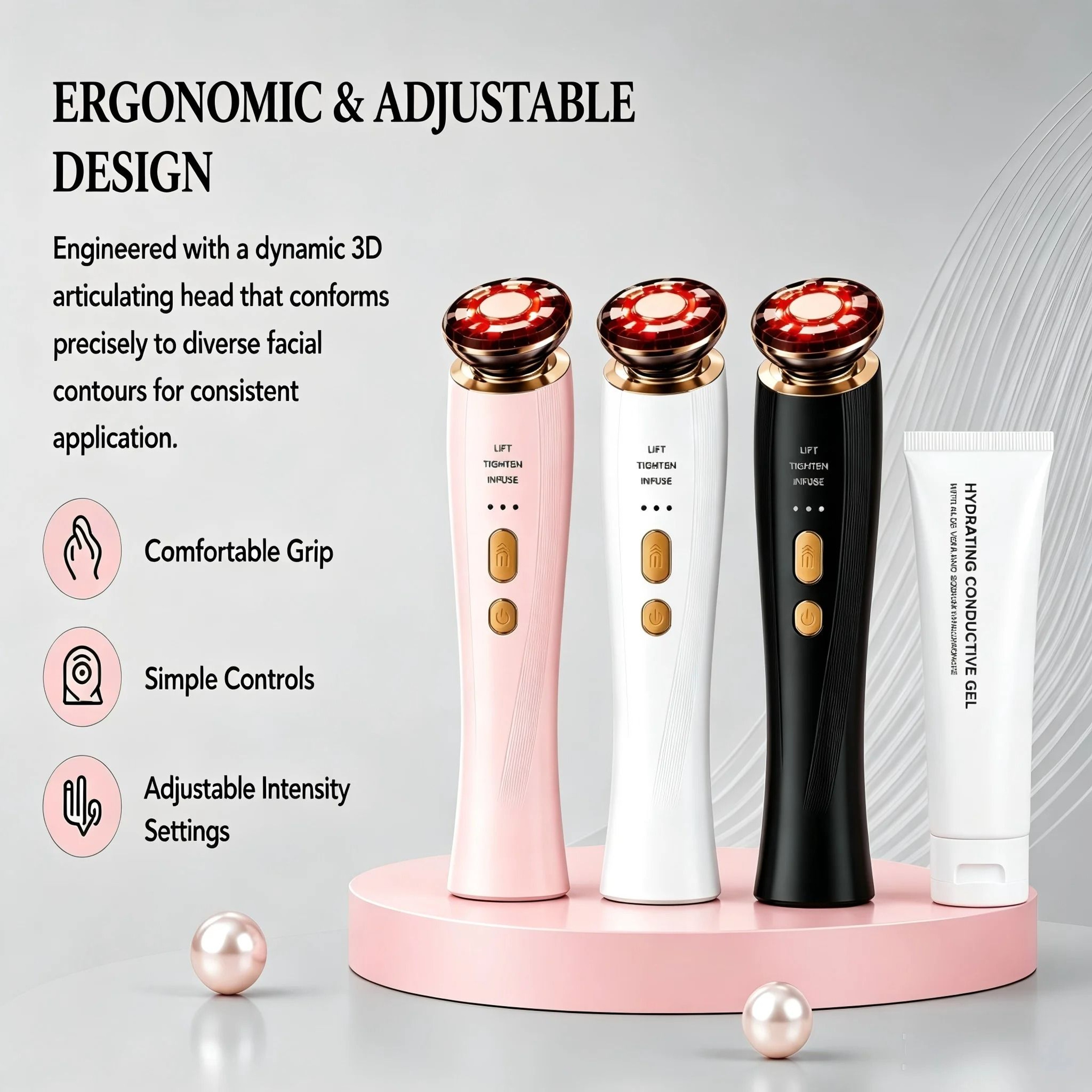 3 In 1 Red Light V Shape Face Lifting Massager 9