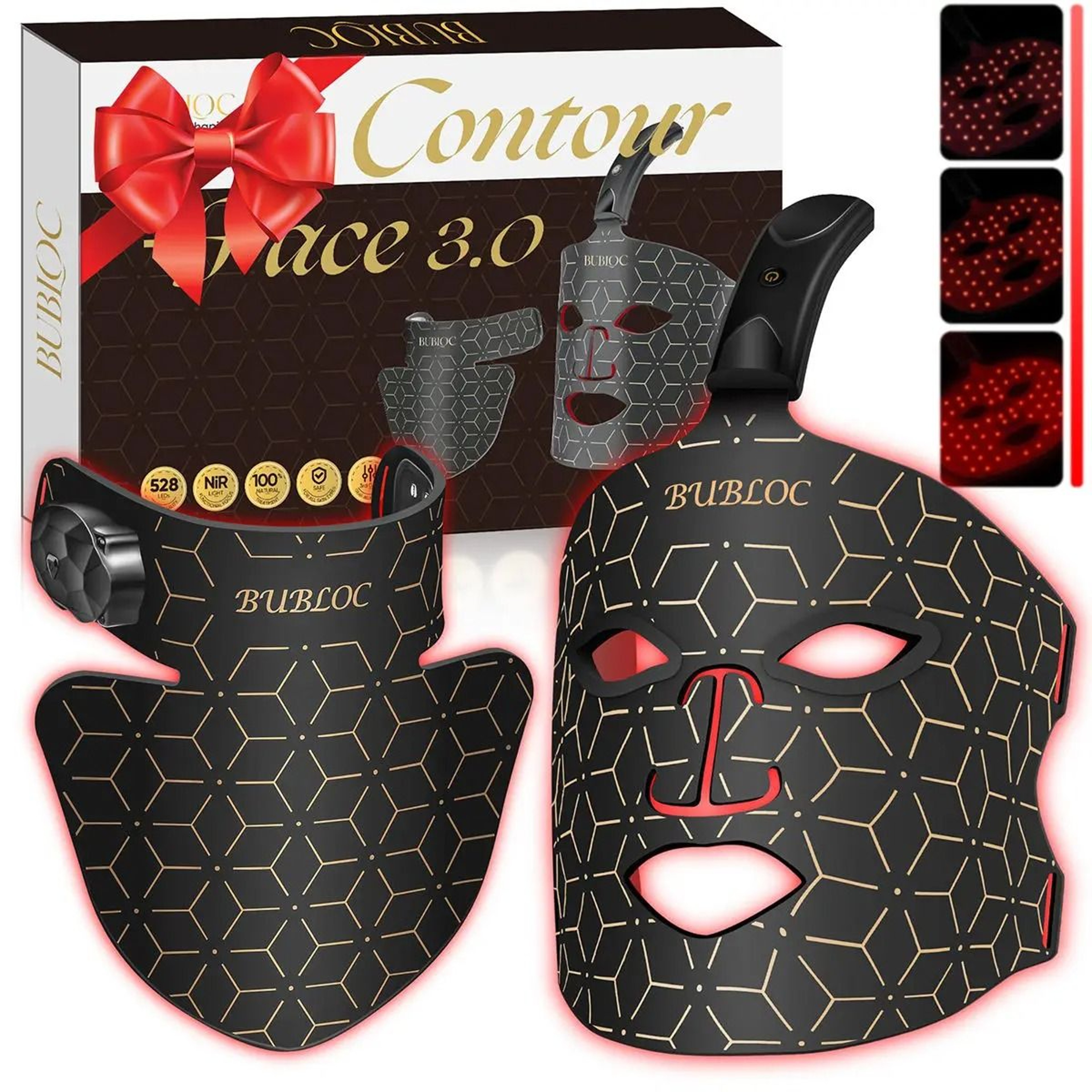 Silicone LED Face Mask With Neck Red Light Therapy For Brighter Skin 5