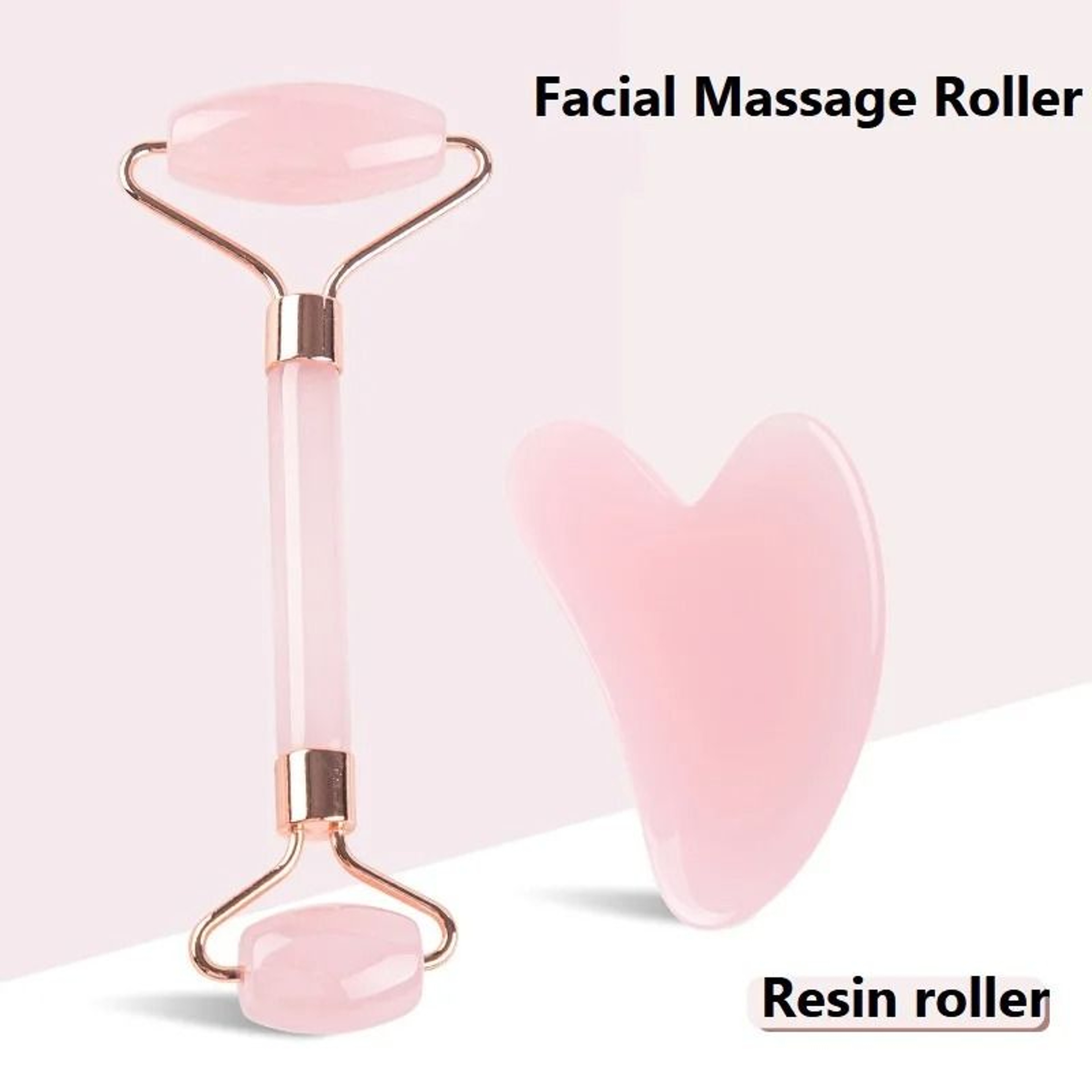 Gua Sha Facial Set With Roller Face Sculpting Massage Tools 5