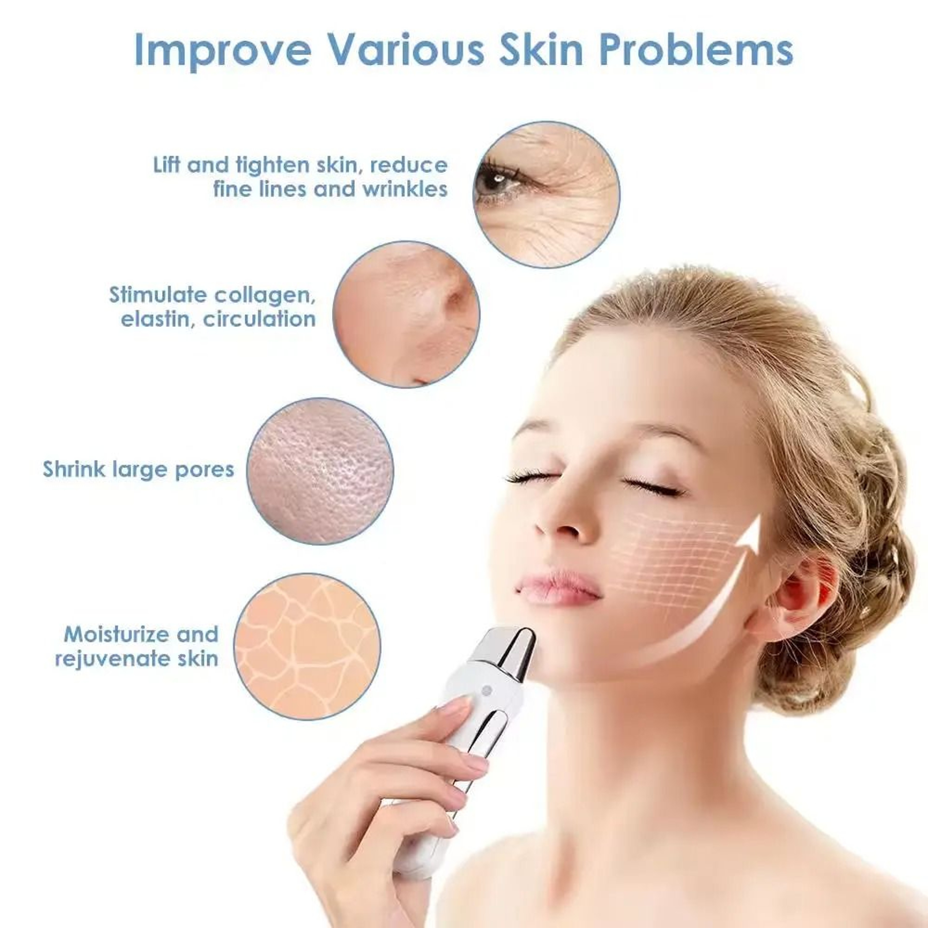 Microcurrent Facial Device Galvanic Face Massager For Skin Lifting 4