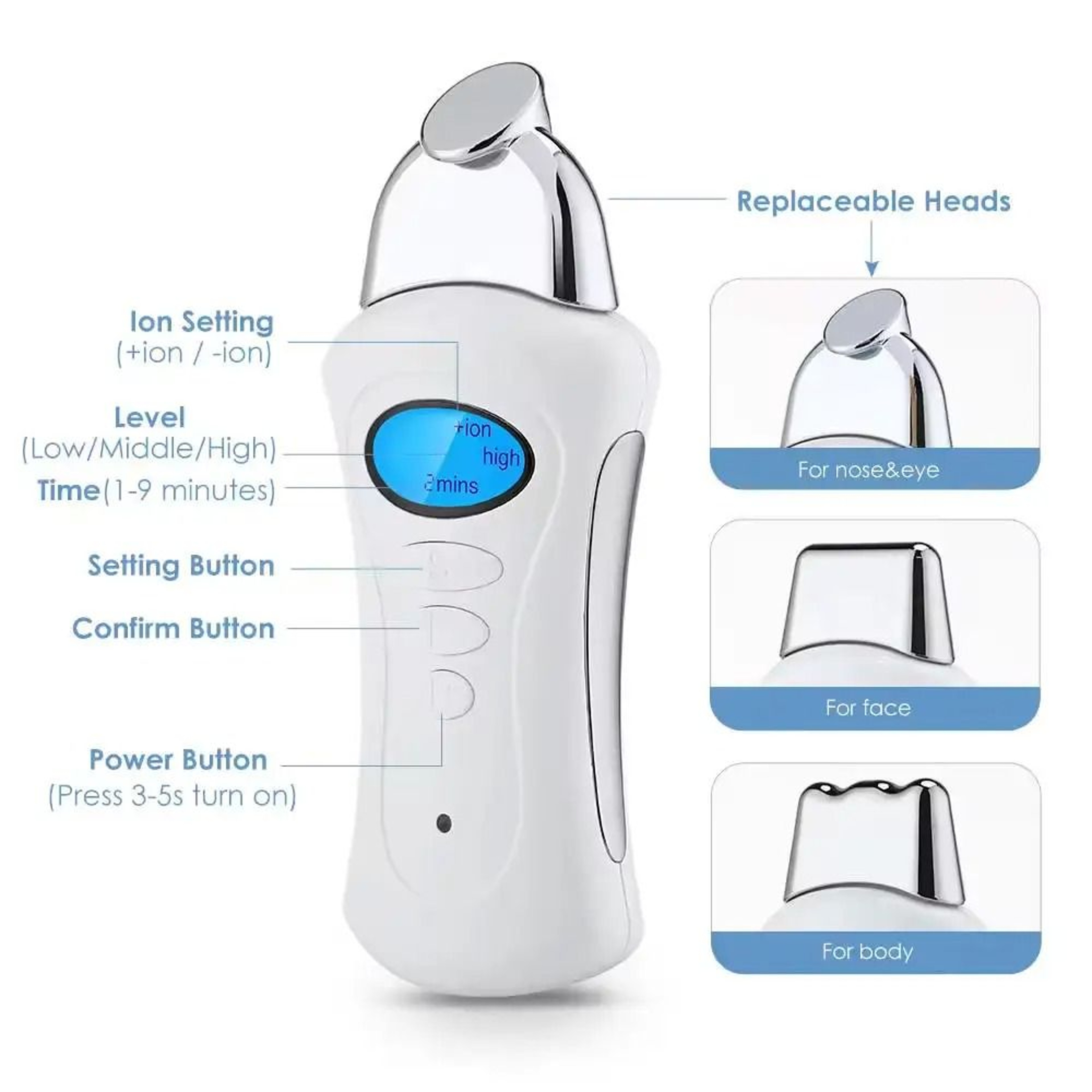 Microcurrent Facial Device Galvanic Face Massager For Skin Lifting 5