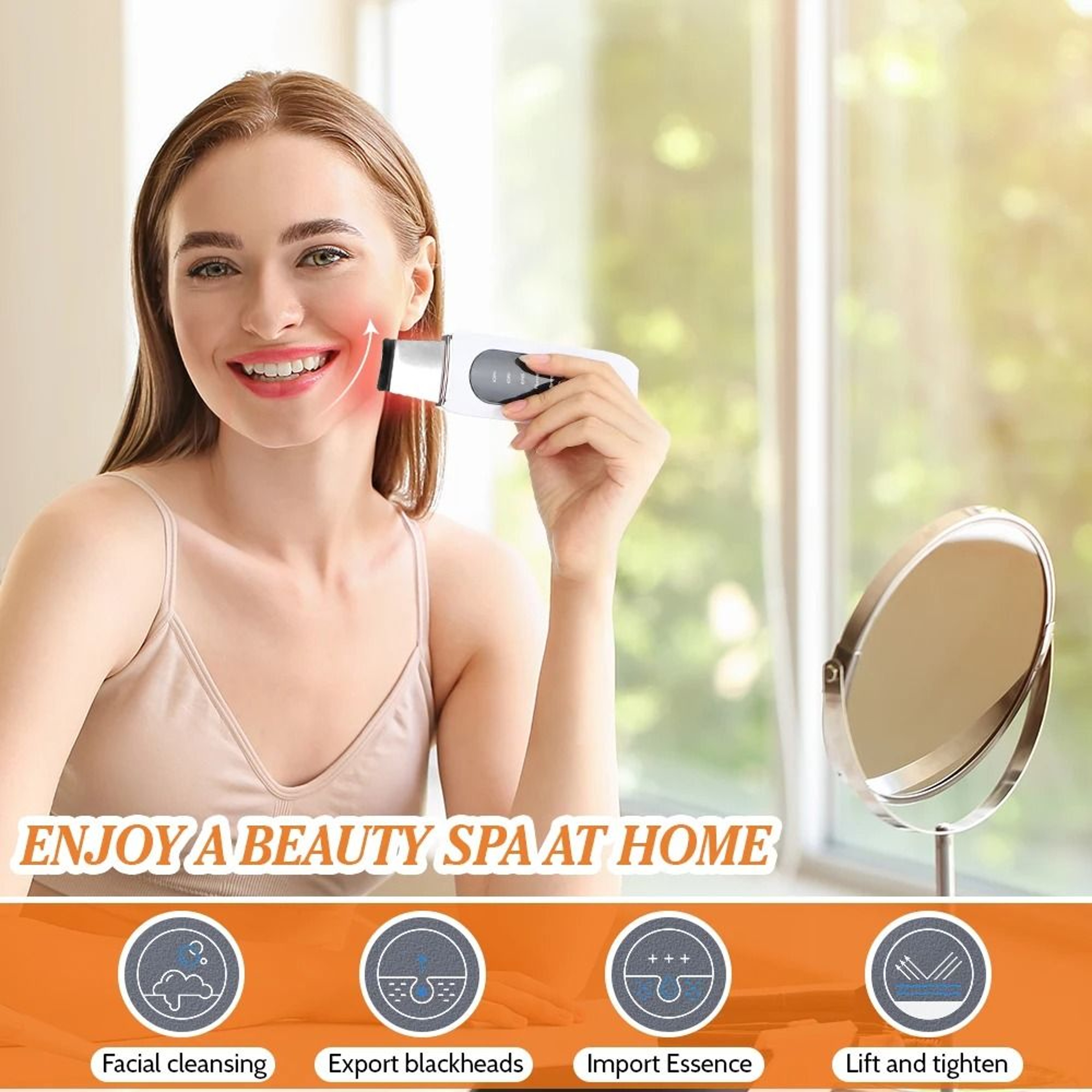 Ultrasonic Skin Scrubber Facial Pore Cleaner And Blackhead Remover 3