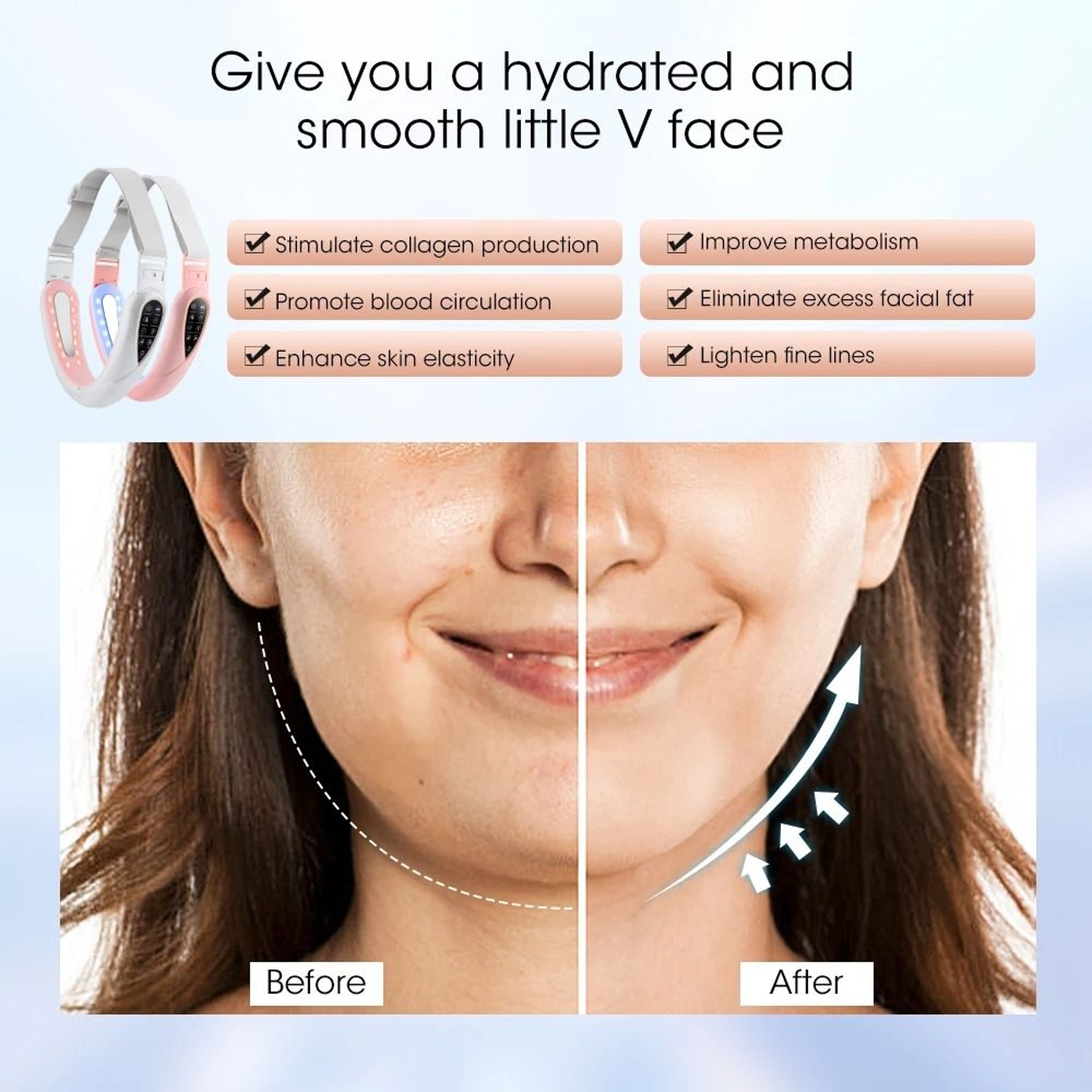 LED Photon Facial Lifting Device For V Face Care 7
