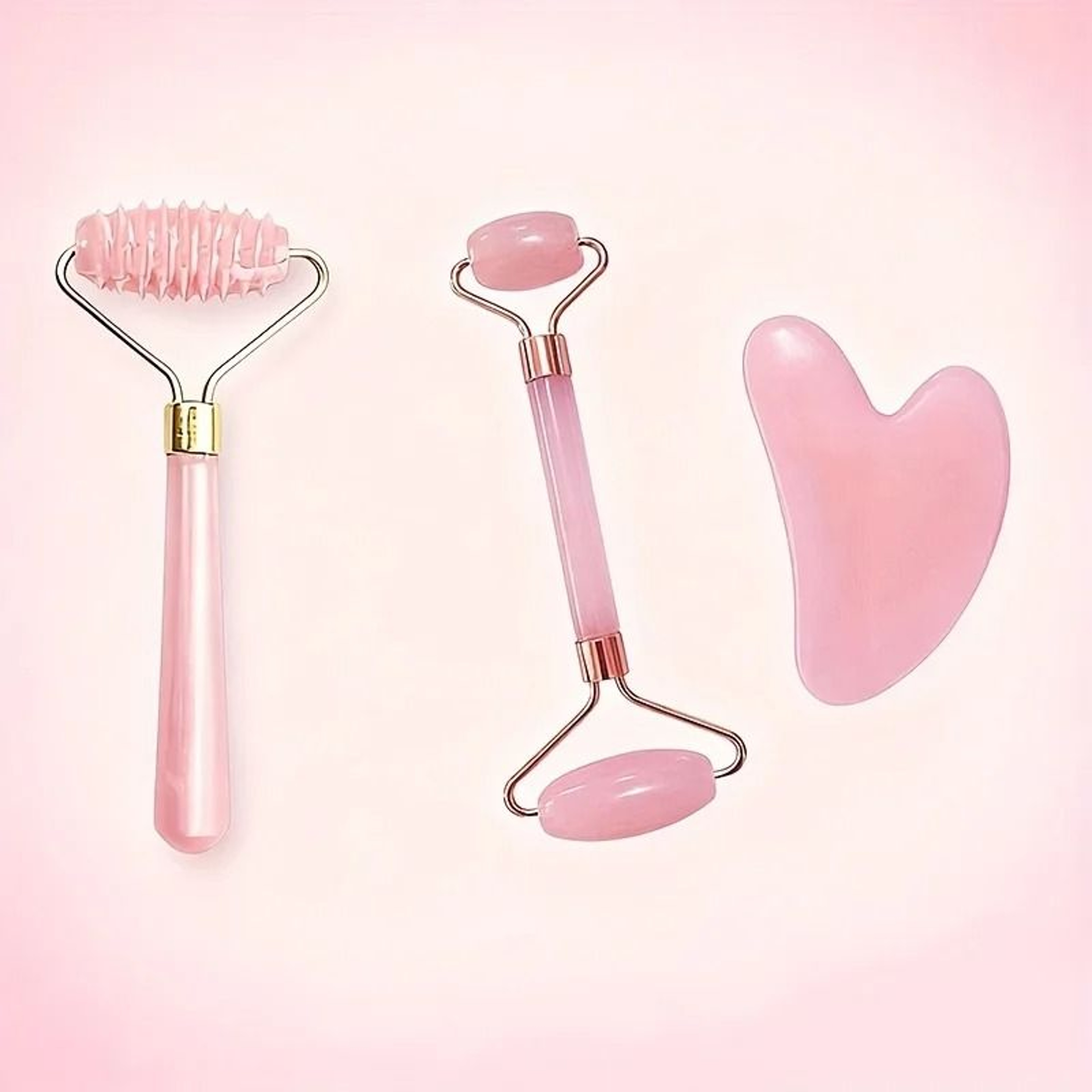 Heart Facial Roller Set With Body Gua Sha Massage Tool 3