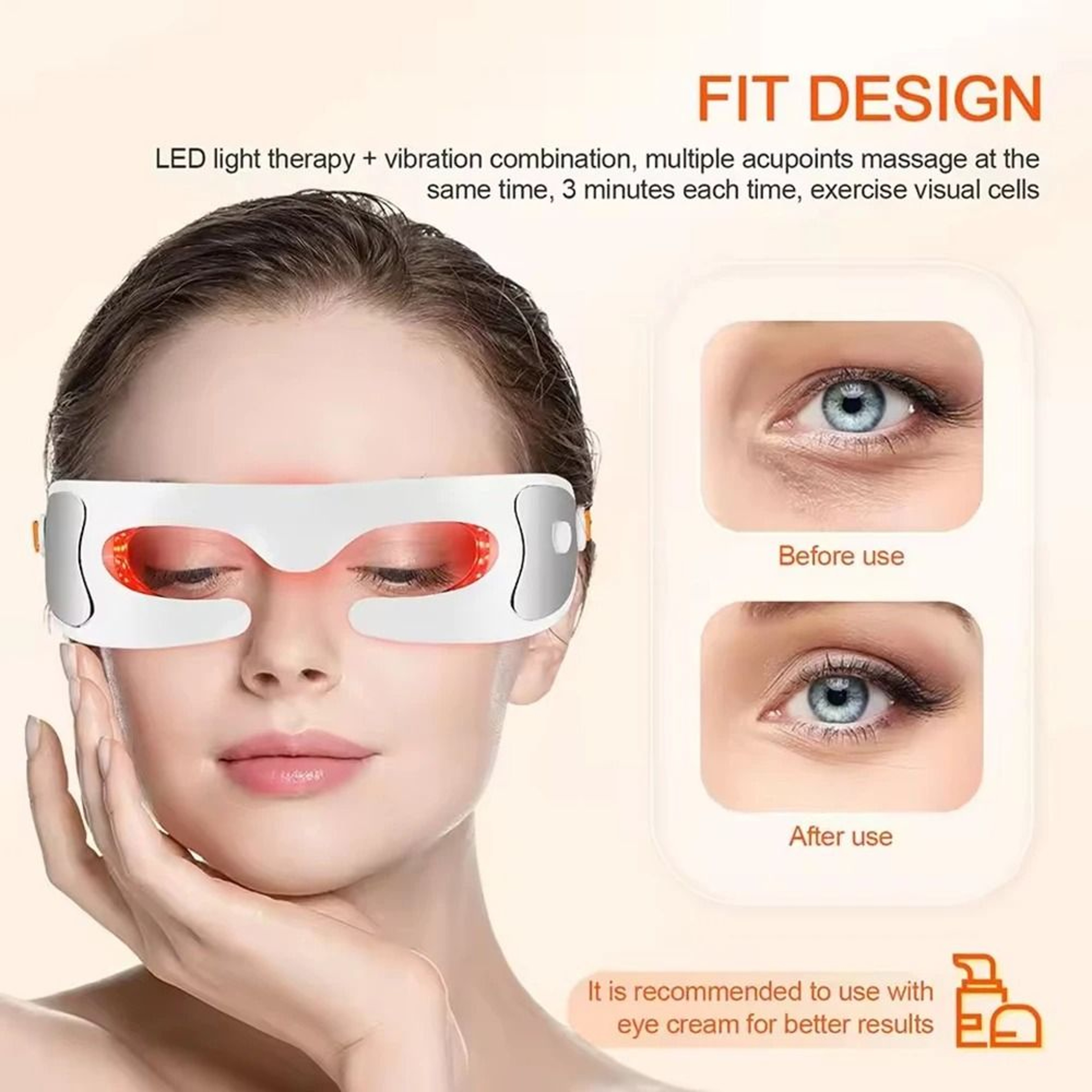 LED Eye Massager Photon Therapy Anti Aging Beauty Tool 6