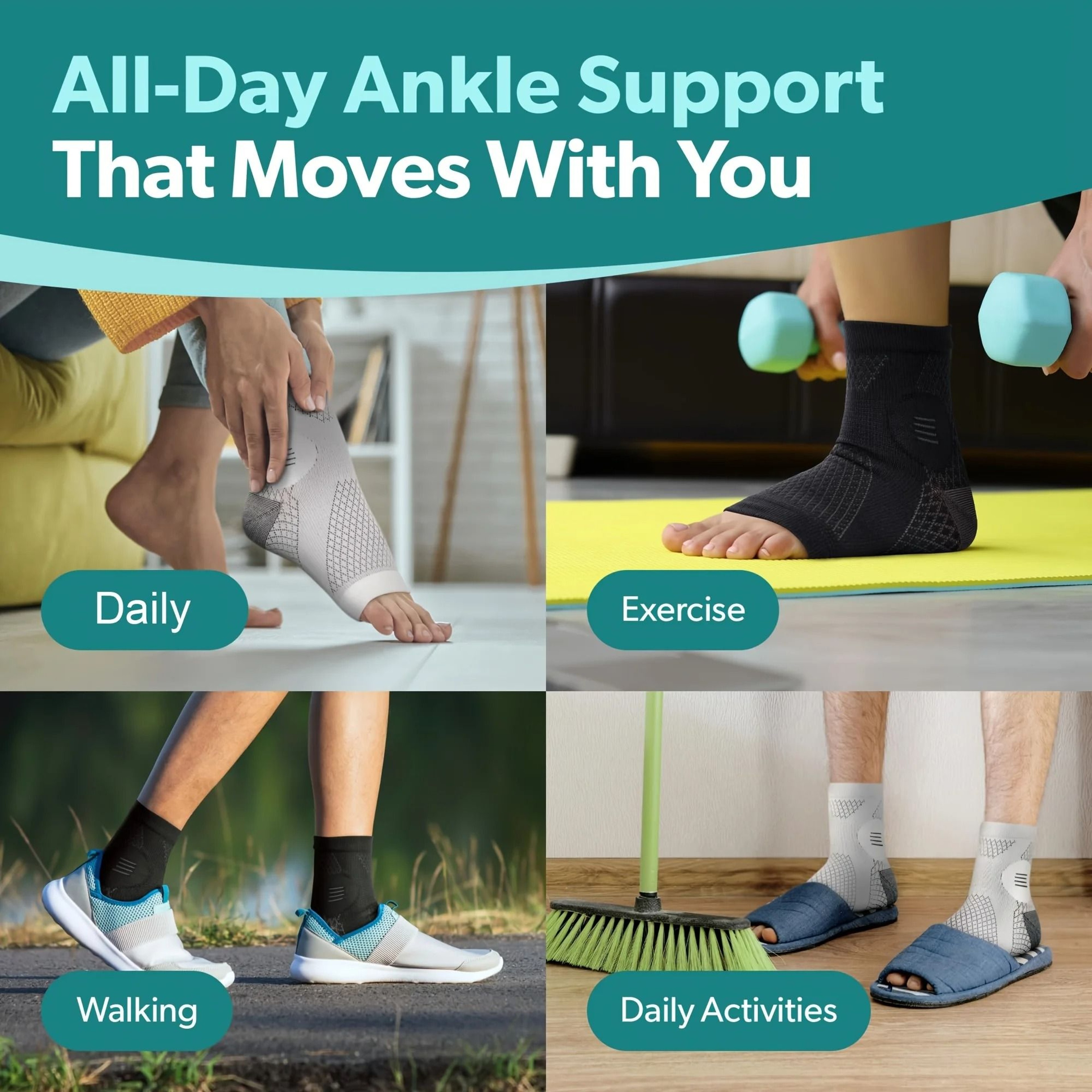 Open Toe Ankle Compression Socks With Arch Support Sleeves 4