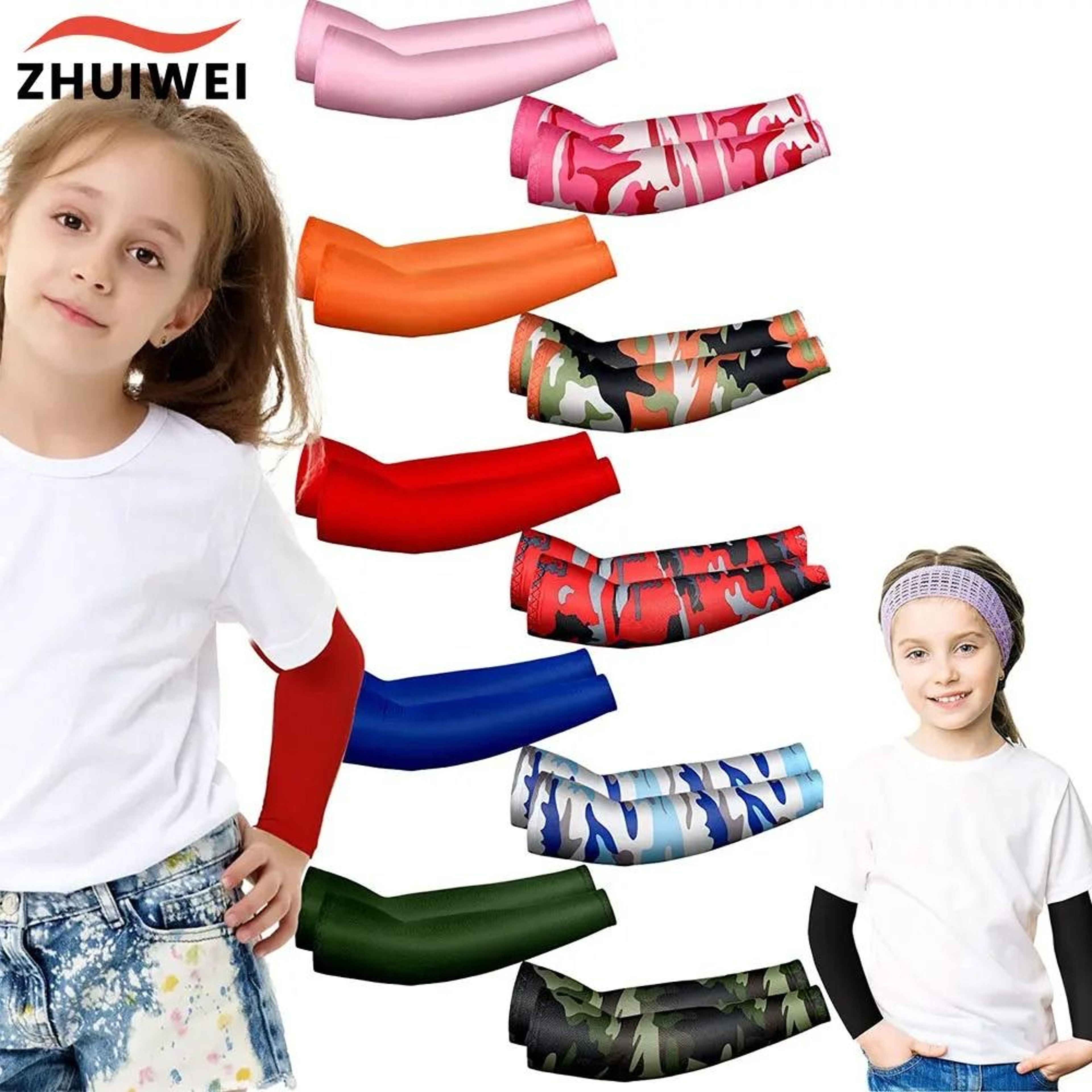 Kids Cooling UV Protection Arm Sleeves 0
