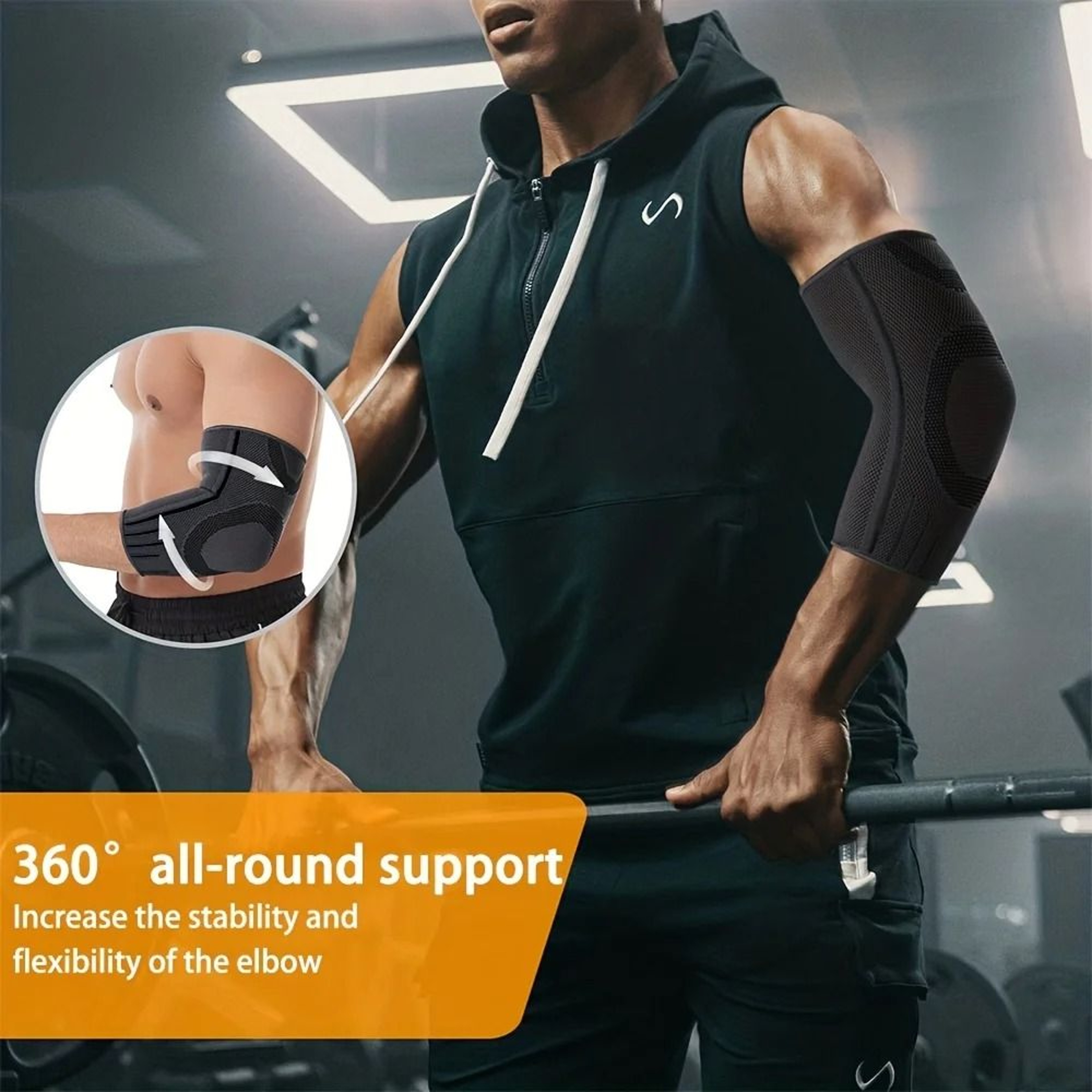 Adjustable Wraparound Tennis Elbow Support Sleeve 4