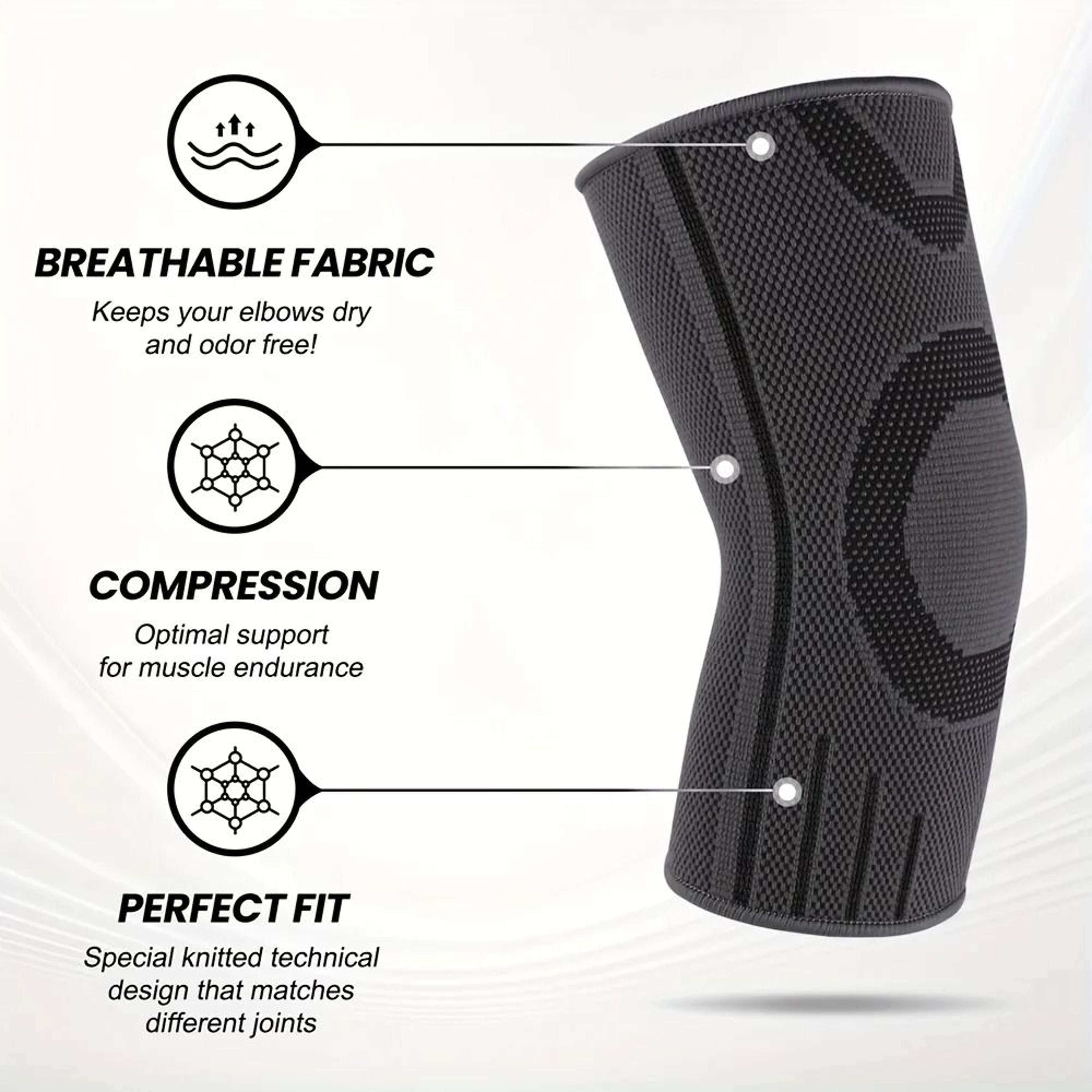 Adjustable Wraparound Tennis Elbow Support Sleeve 8