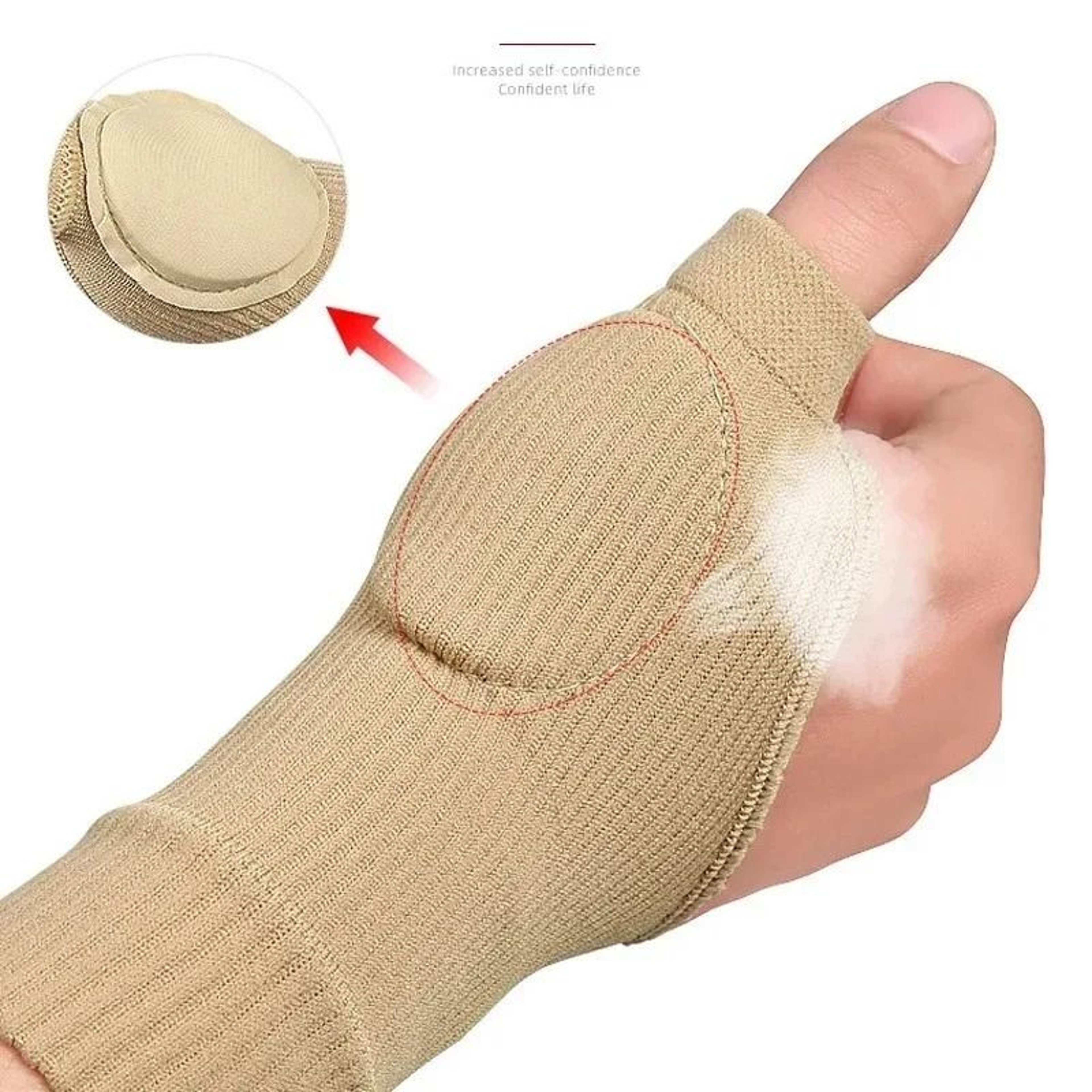 Gel Padded Wrist And Thumb Compression Gloves 7